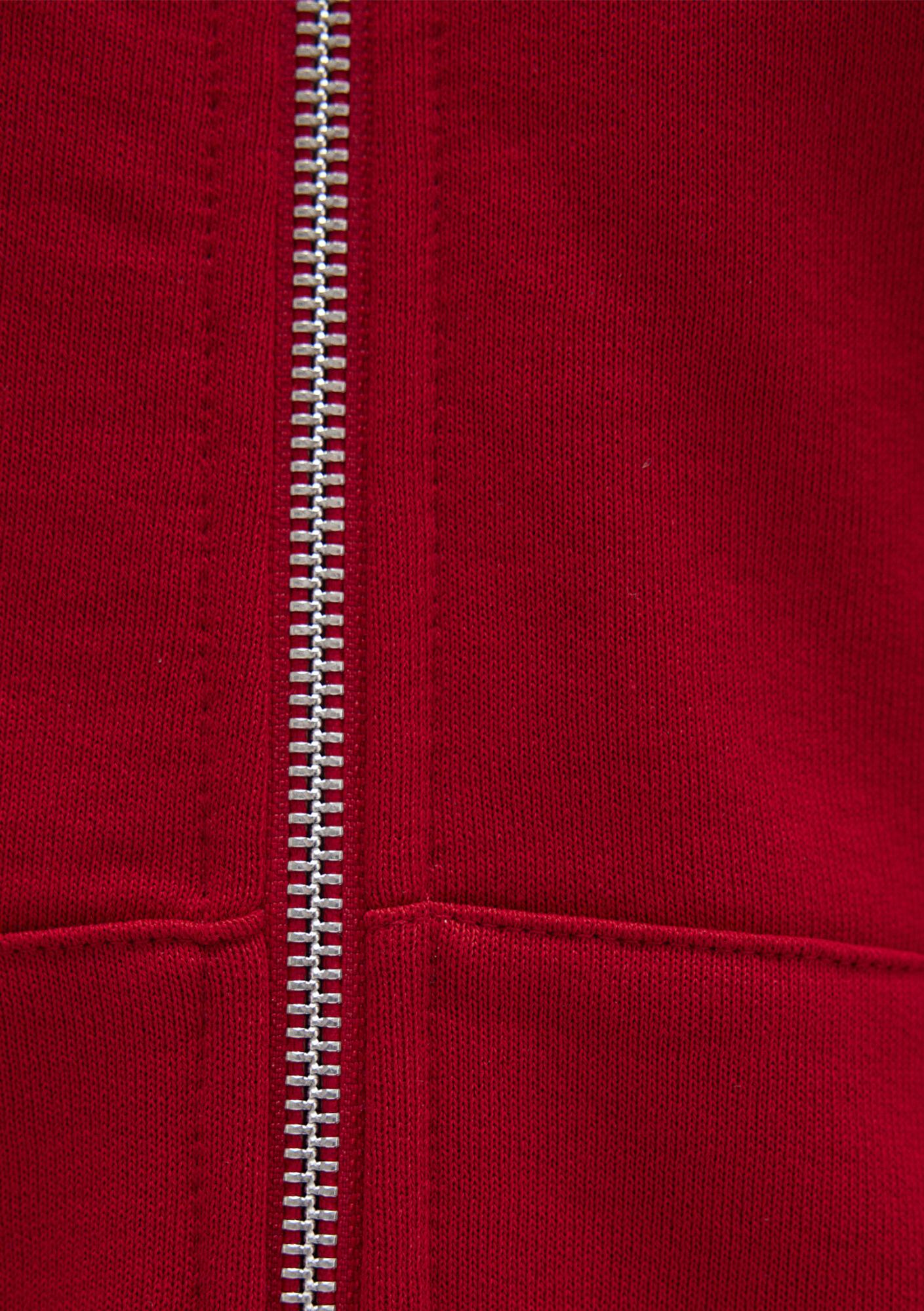 Mavi Fermuarlı Kapüşonlu Kırmızı Basic Sweatshirt 1611775-82054