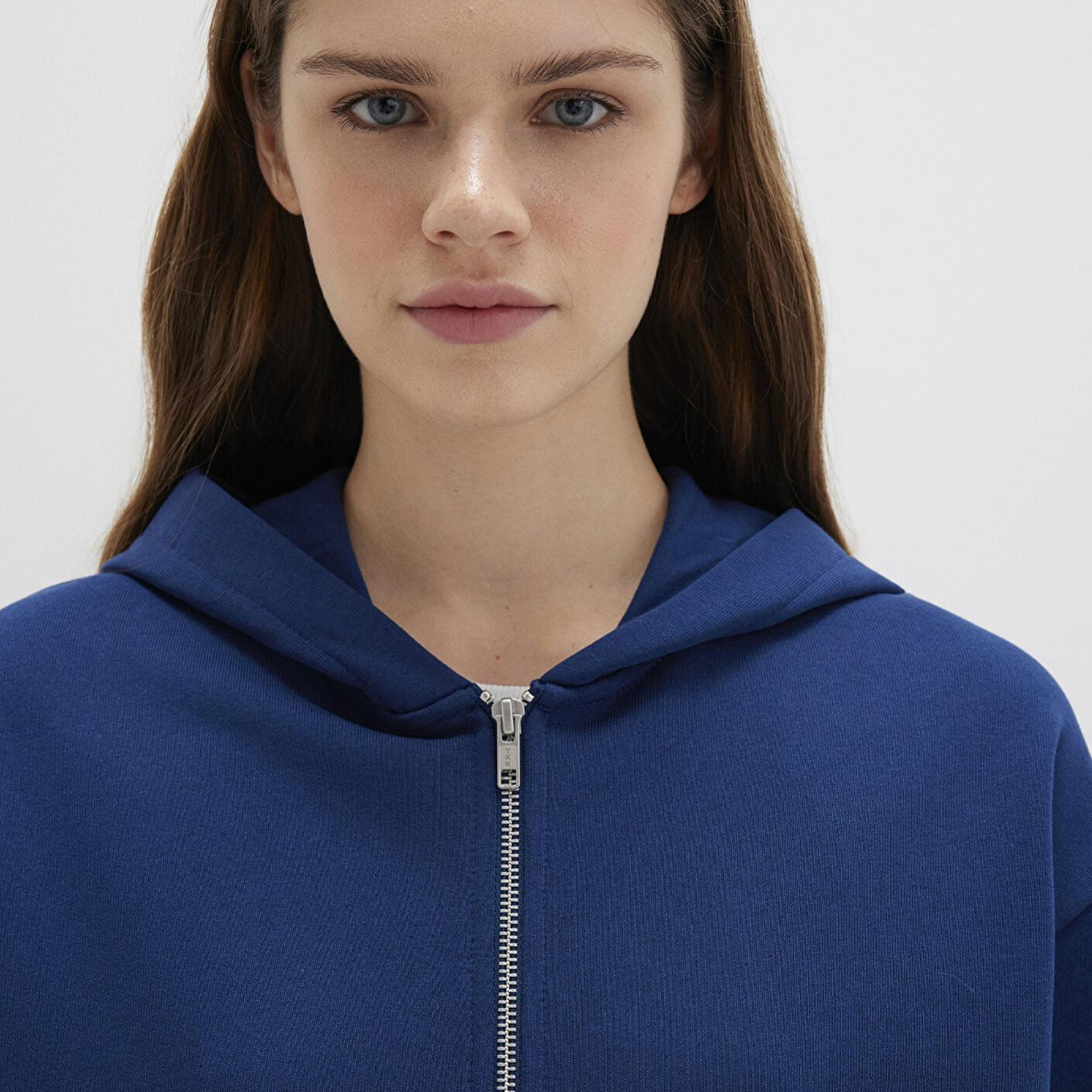 Mavi Fermuarlı Kapüşonlu Lacivert Basic Sweatshirt 1611775-82625