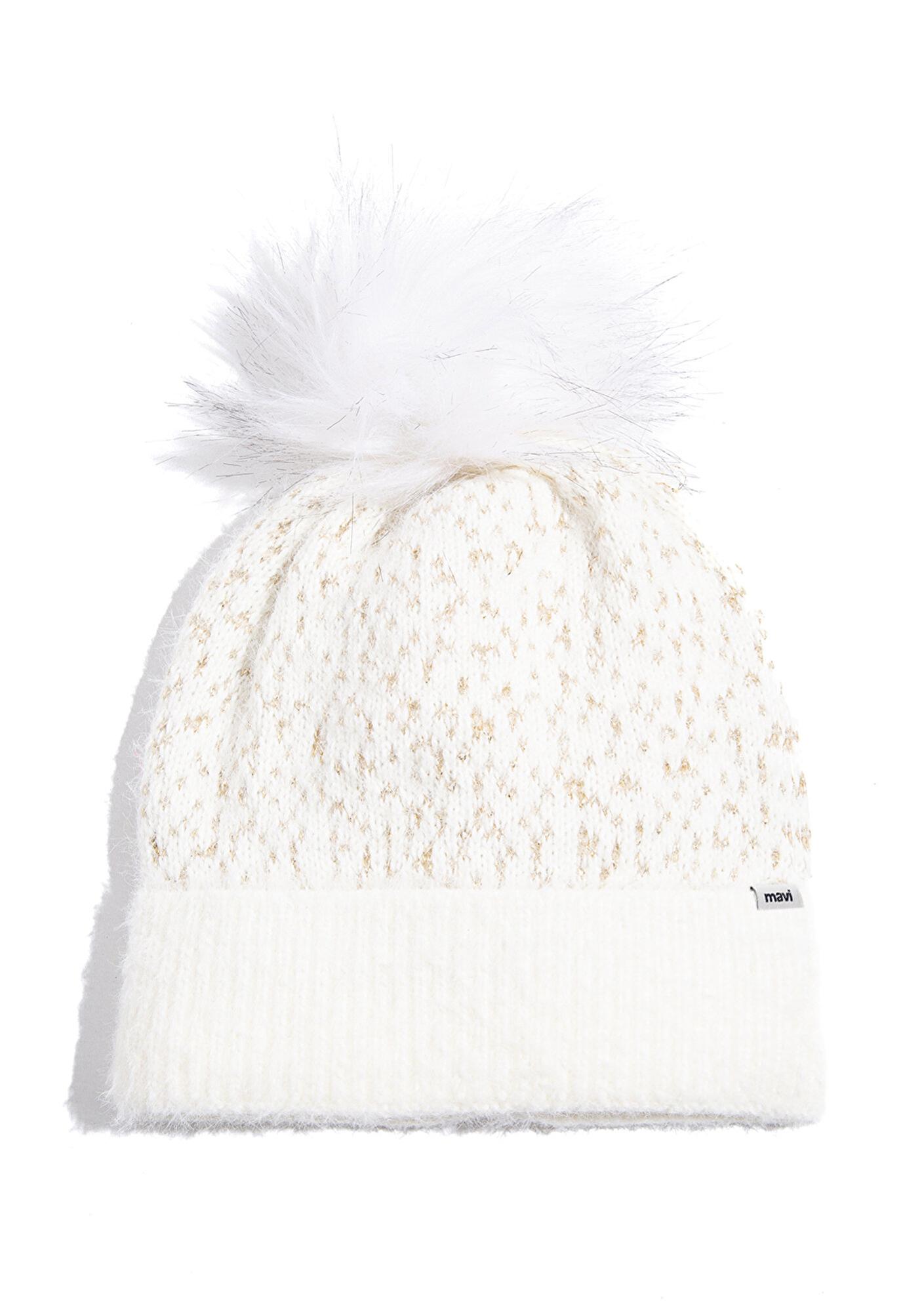 Mavi Ponponlu Ekru Bere 1911778-34523