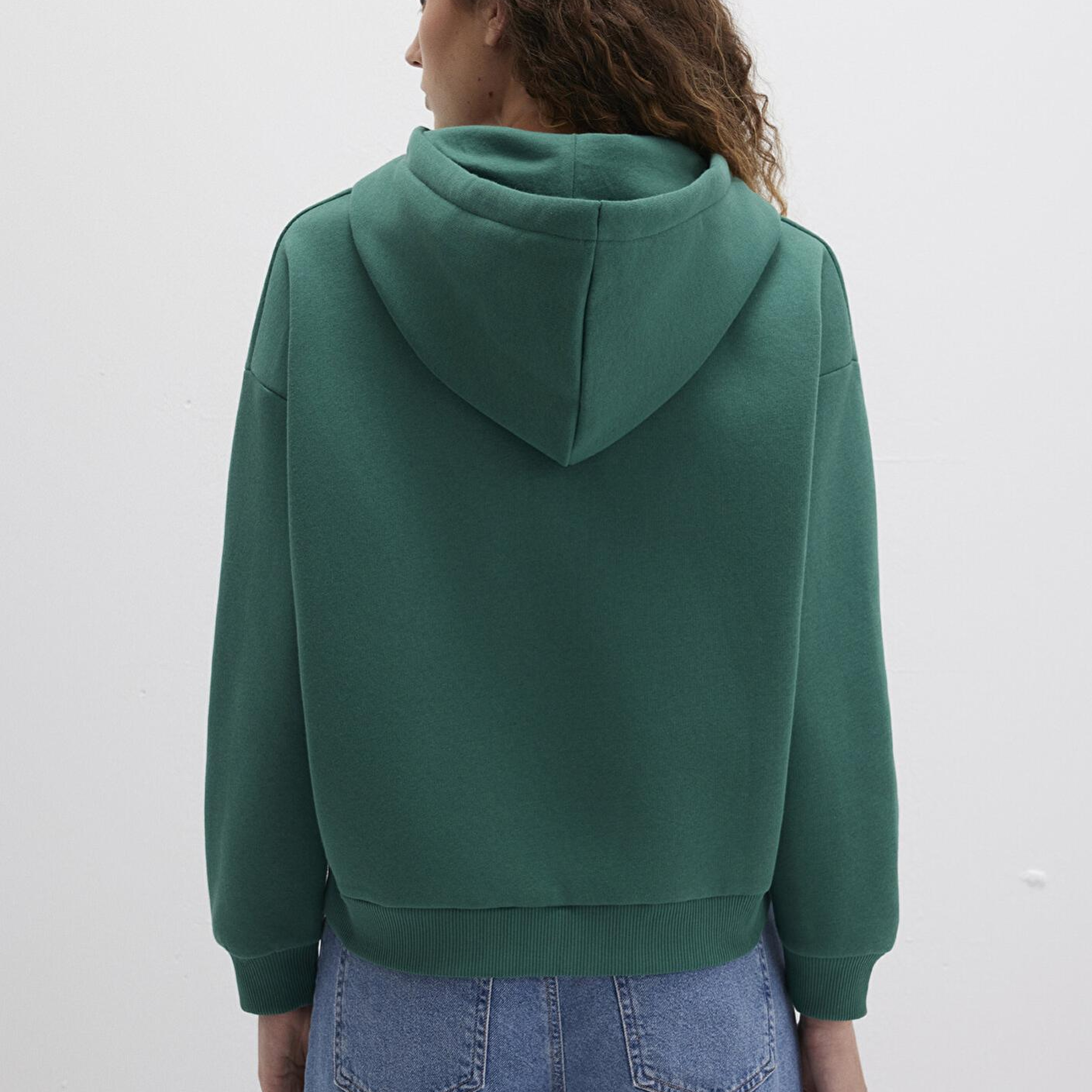 Mavi Mavi Logo Baskılı Kapüşonlu Yeşil Sweatshirt 168334-71874