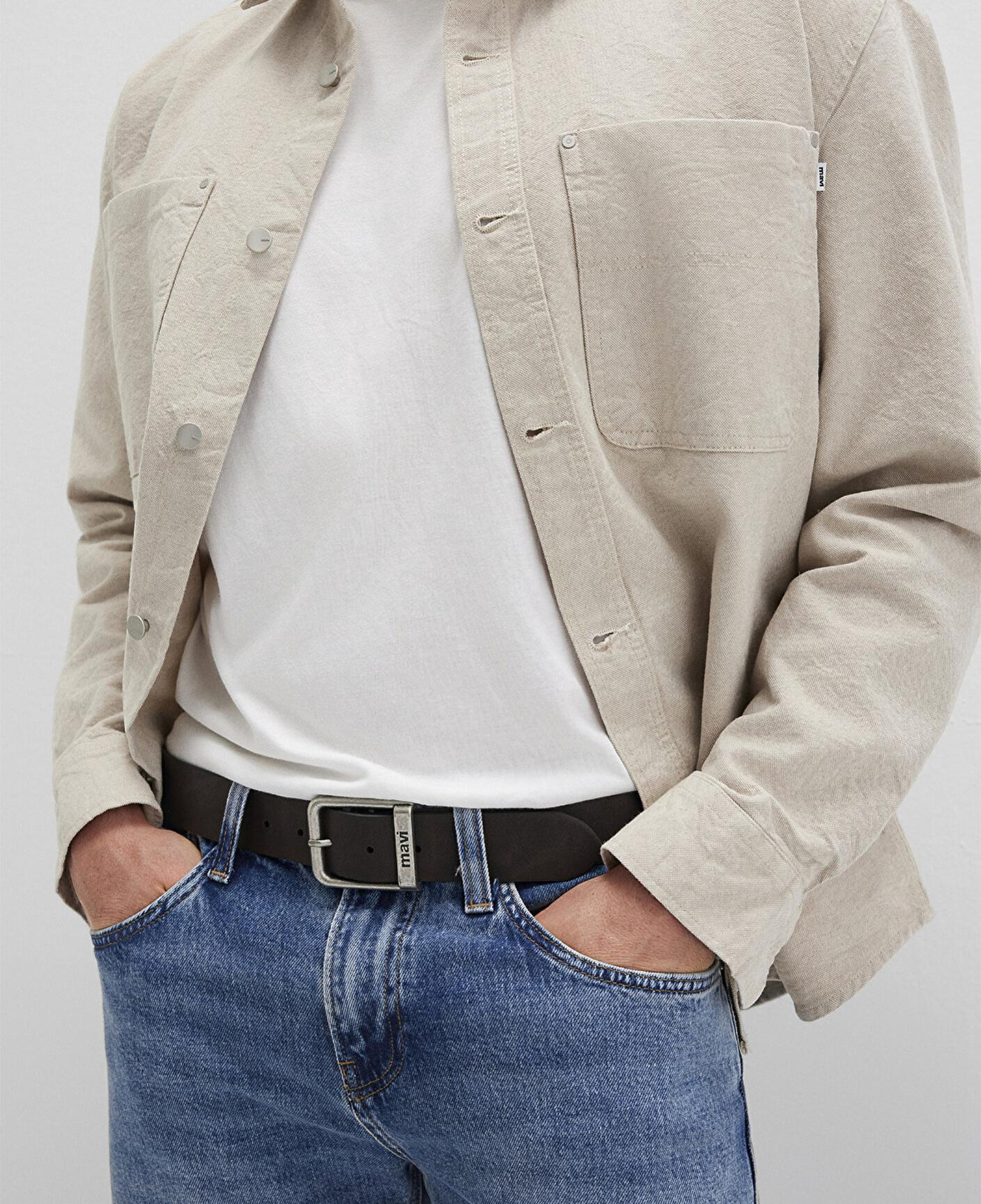 Mavi Kahverengi Suni Deri Kemer 0911020-85397