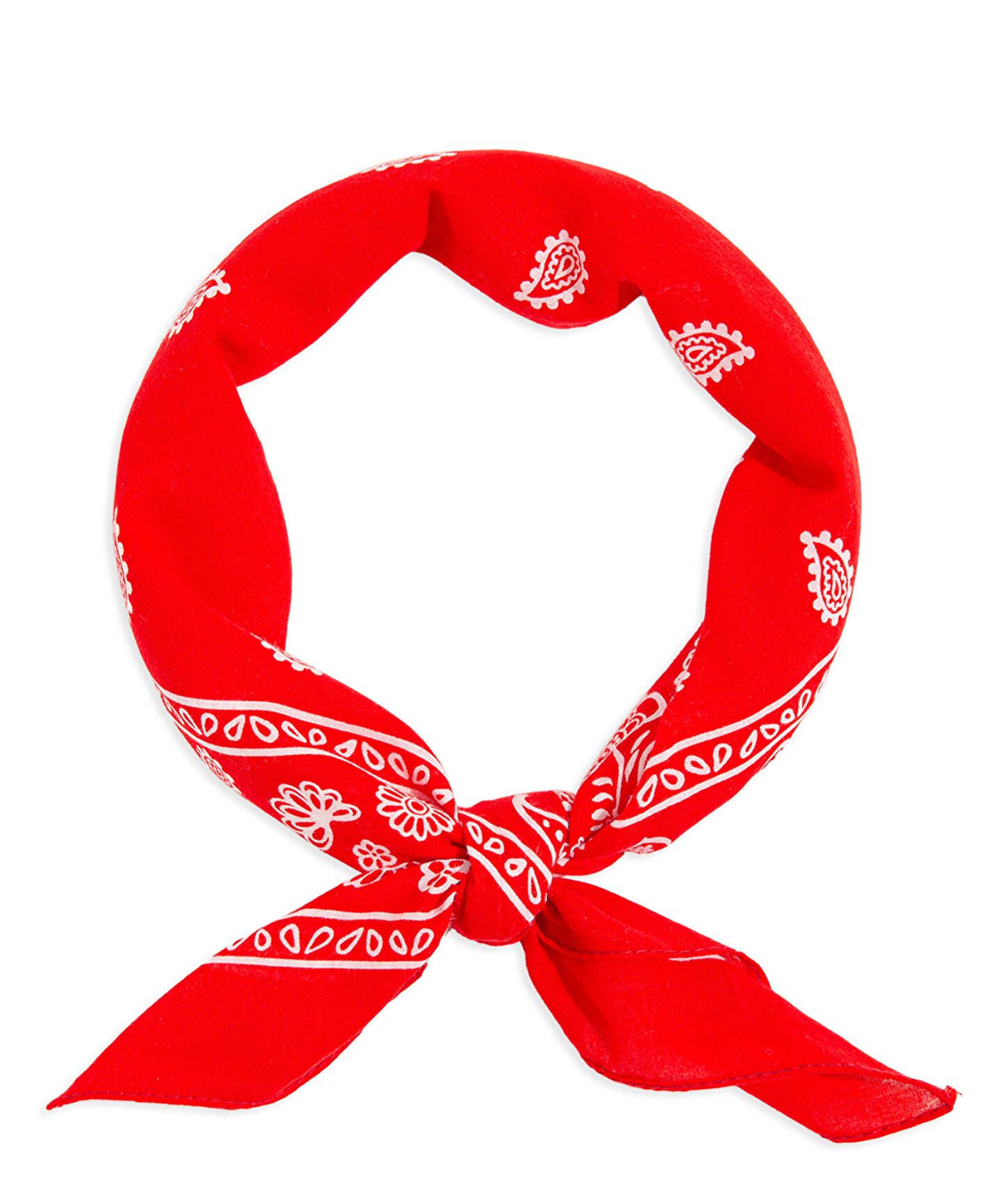 Mavi Baskılı Kırmızı Bandana 1911810-82580