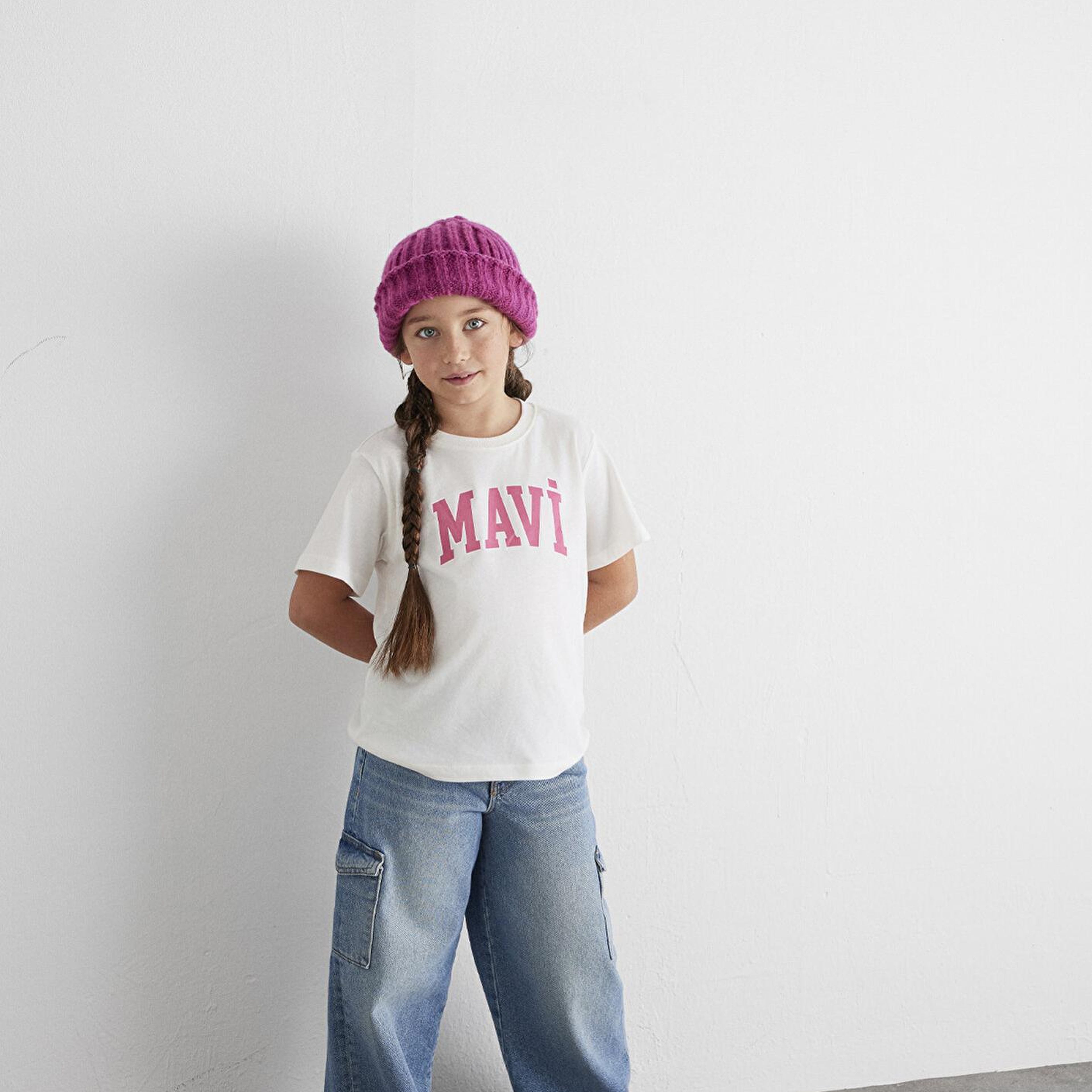 Mavi Mavi Logo Baskılı Ekru Tişört Regular Fit / Normal Kesim 7610109-70057