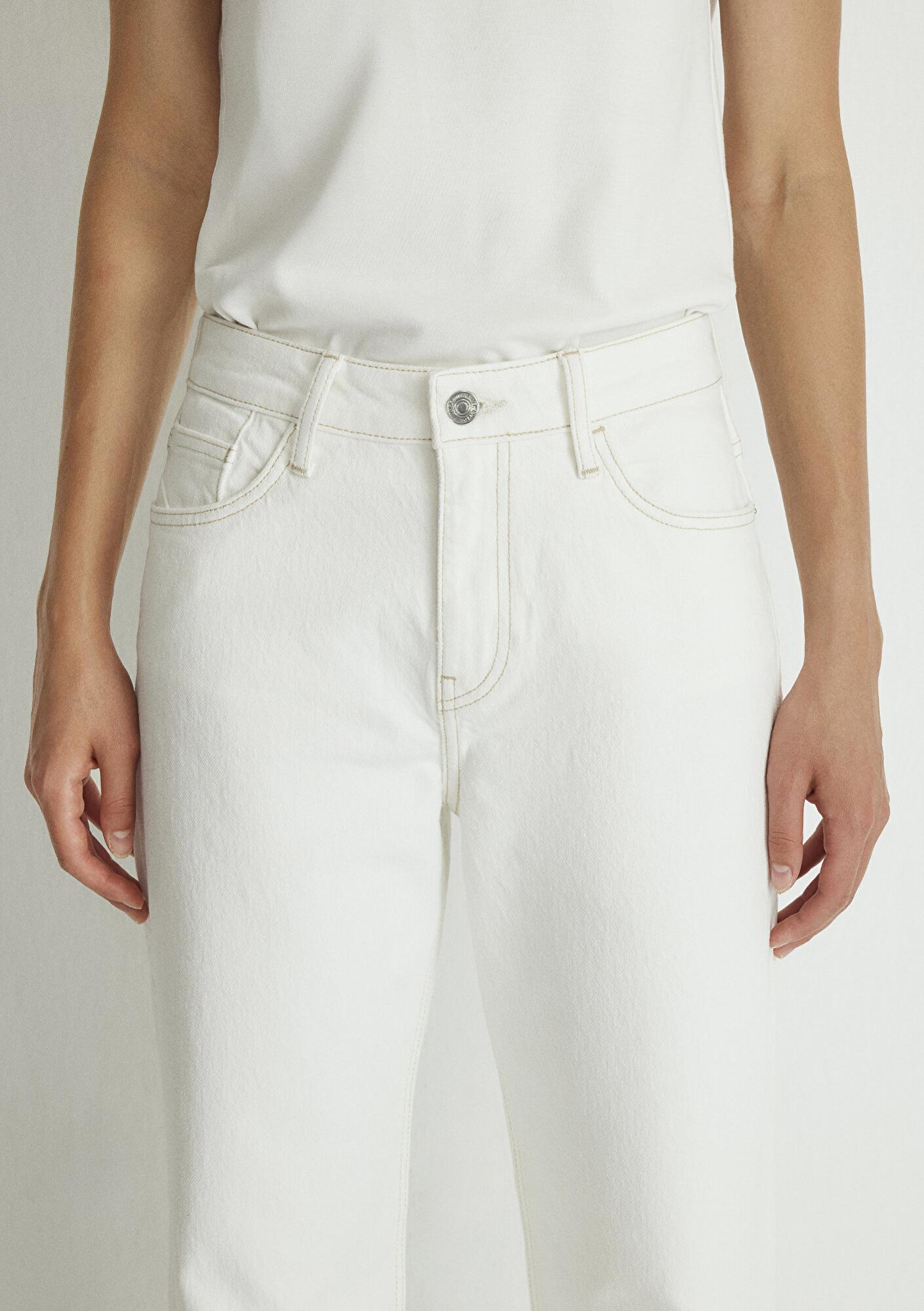 Mavi Malibu Kolej Kırık Beyaz Jean Pantolon 1010152-85277