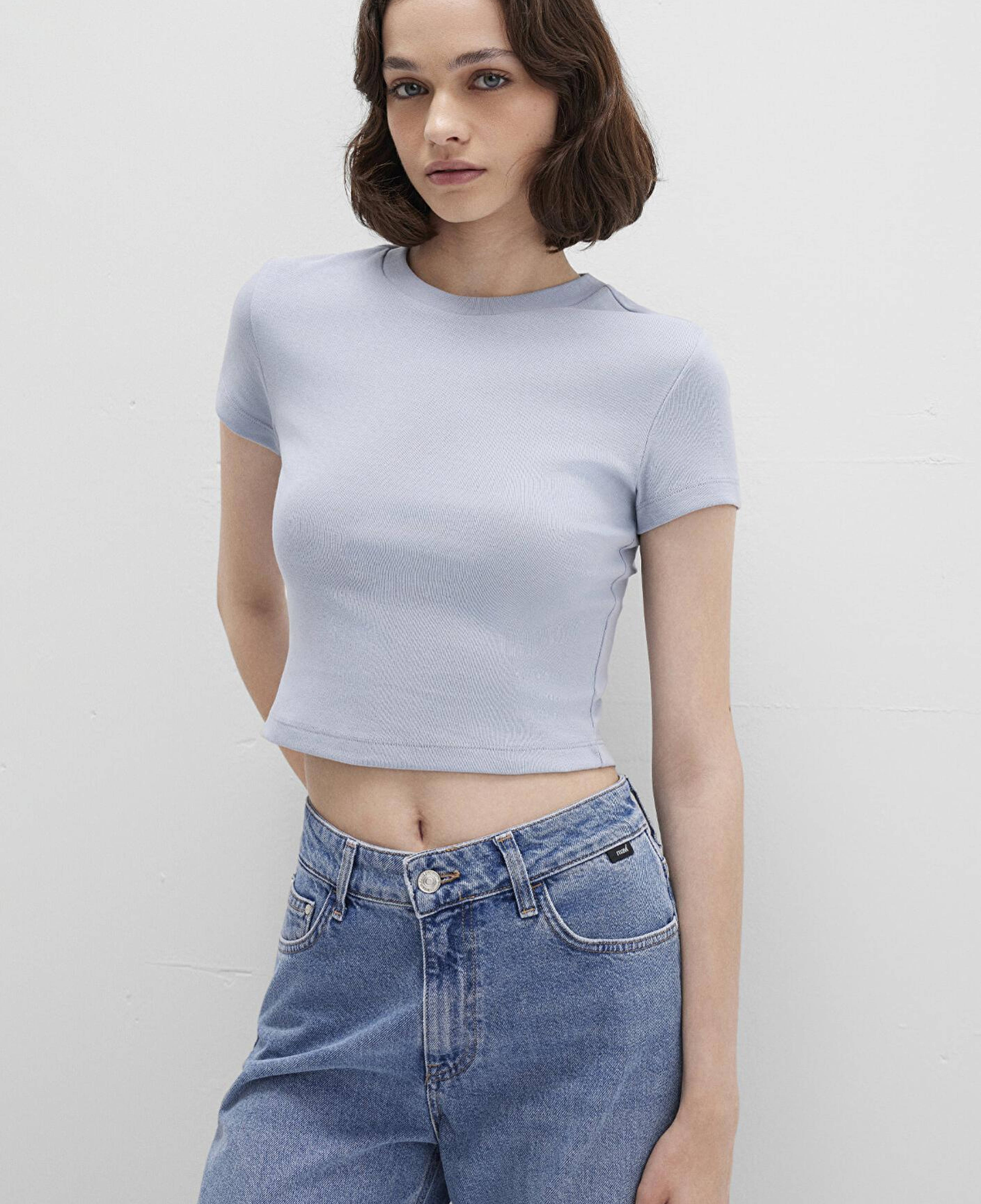 Mavi Mavi Basic Crop Tişört Crop / Kısa Kesim 1600814-85385