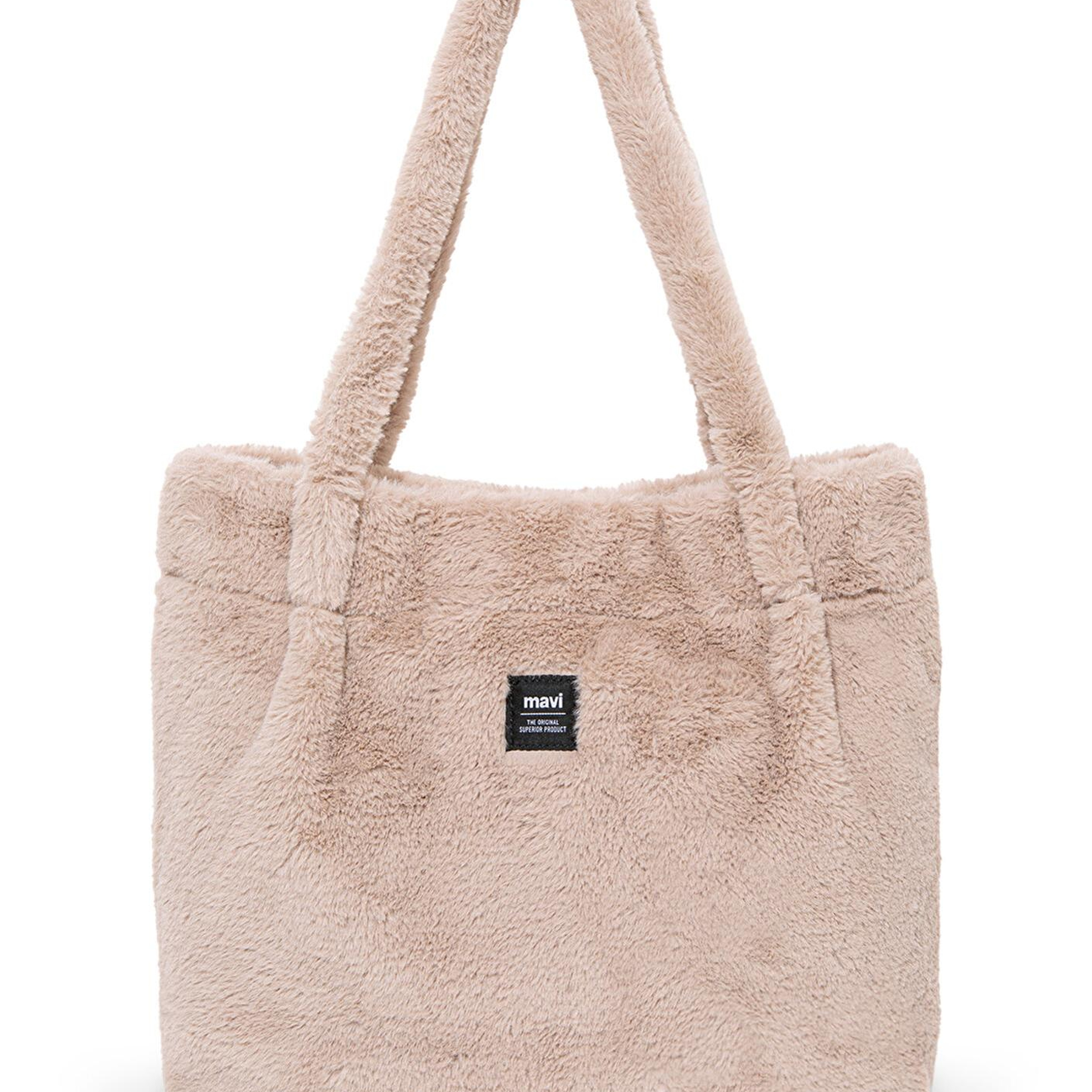 Mavi Bej Peluş Omuz Çantası 197617-34523