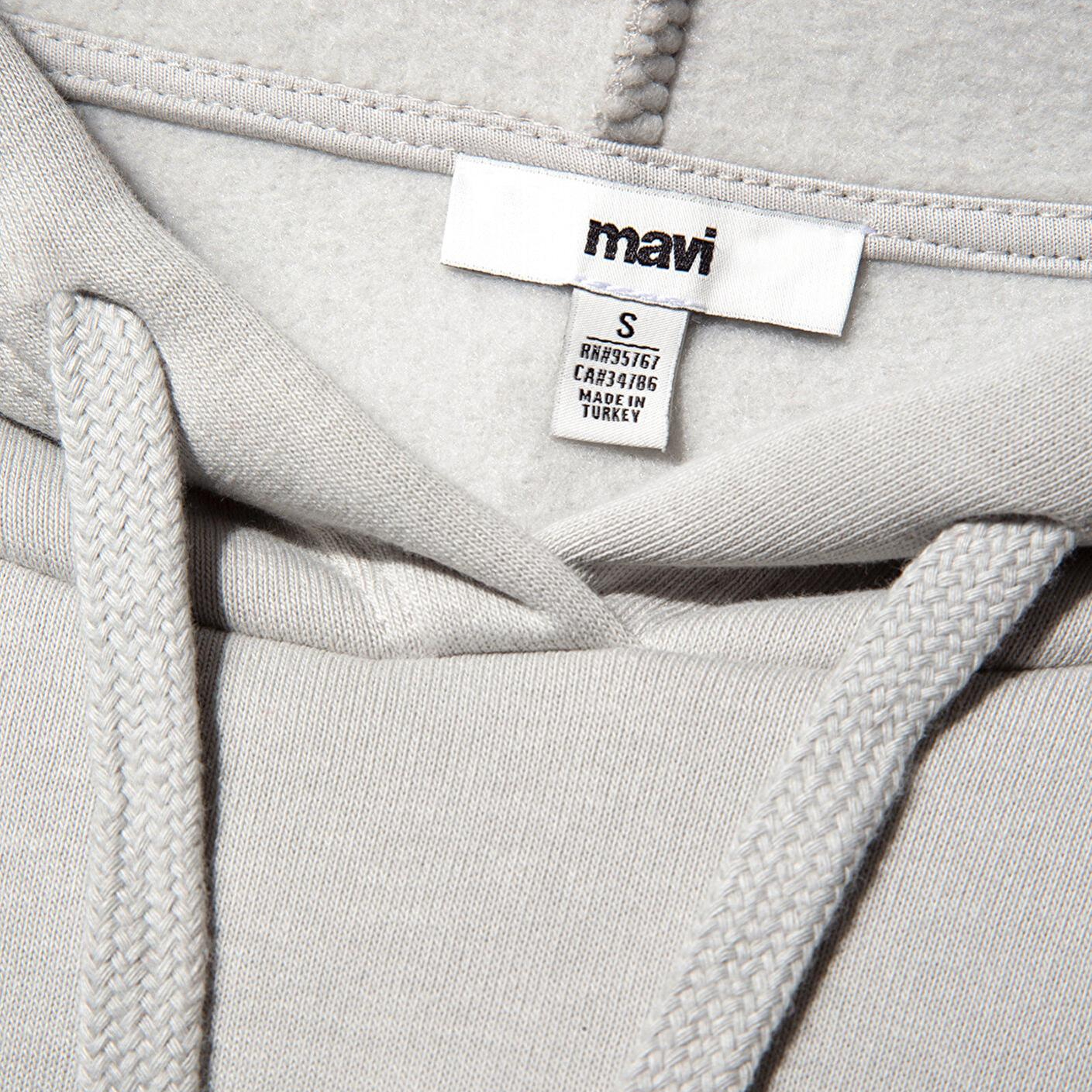 Mavi Mavi Logo Baskılı Kapüşonlu Gri Sweatshirt 1600361-34322