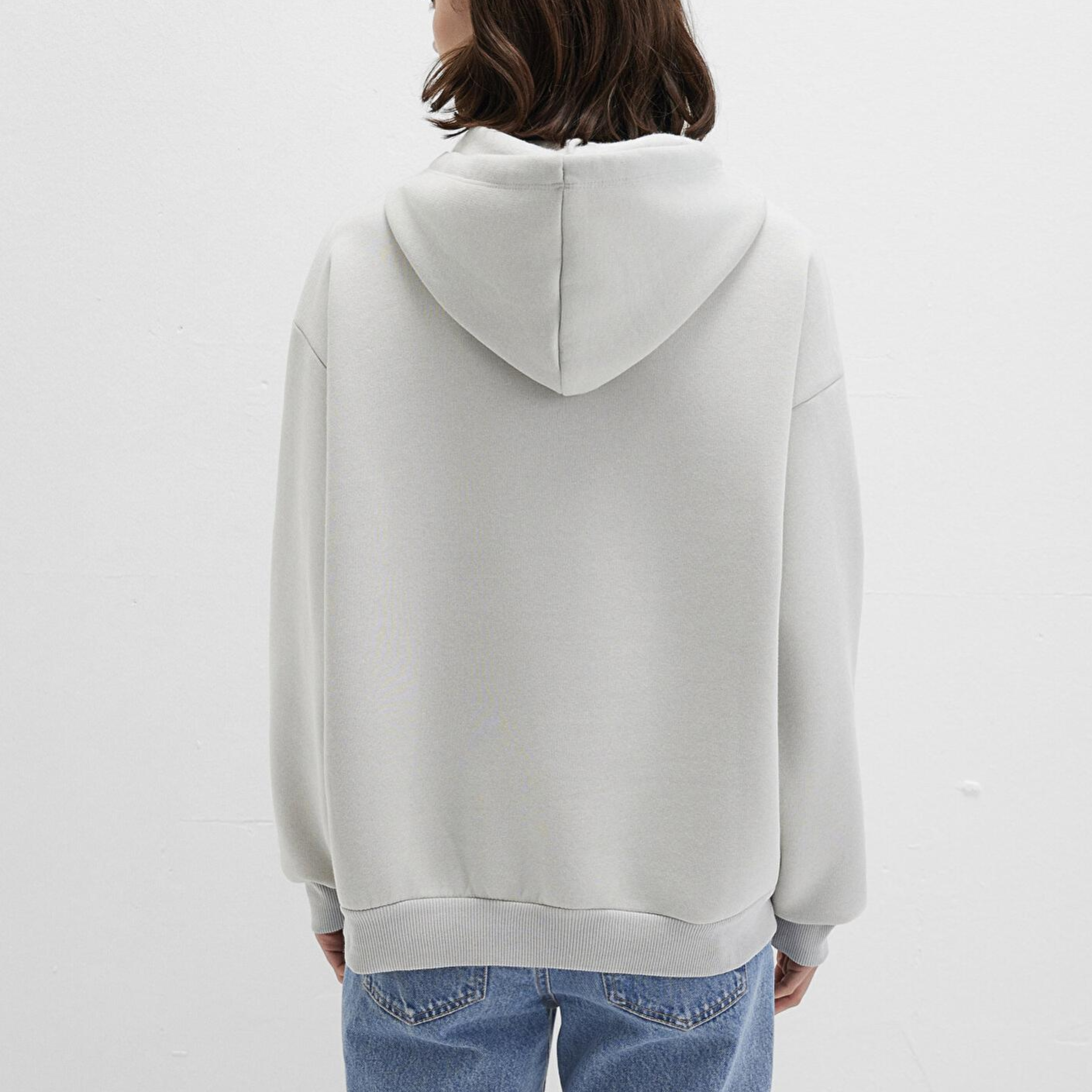 Mavi Mavi Logo Baskılı Kapüşonlu Gri Sweatshirt 1600361-34322