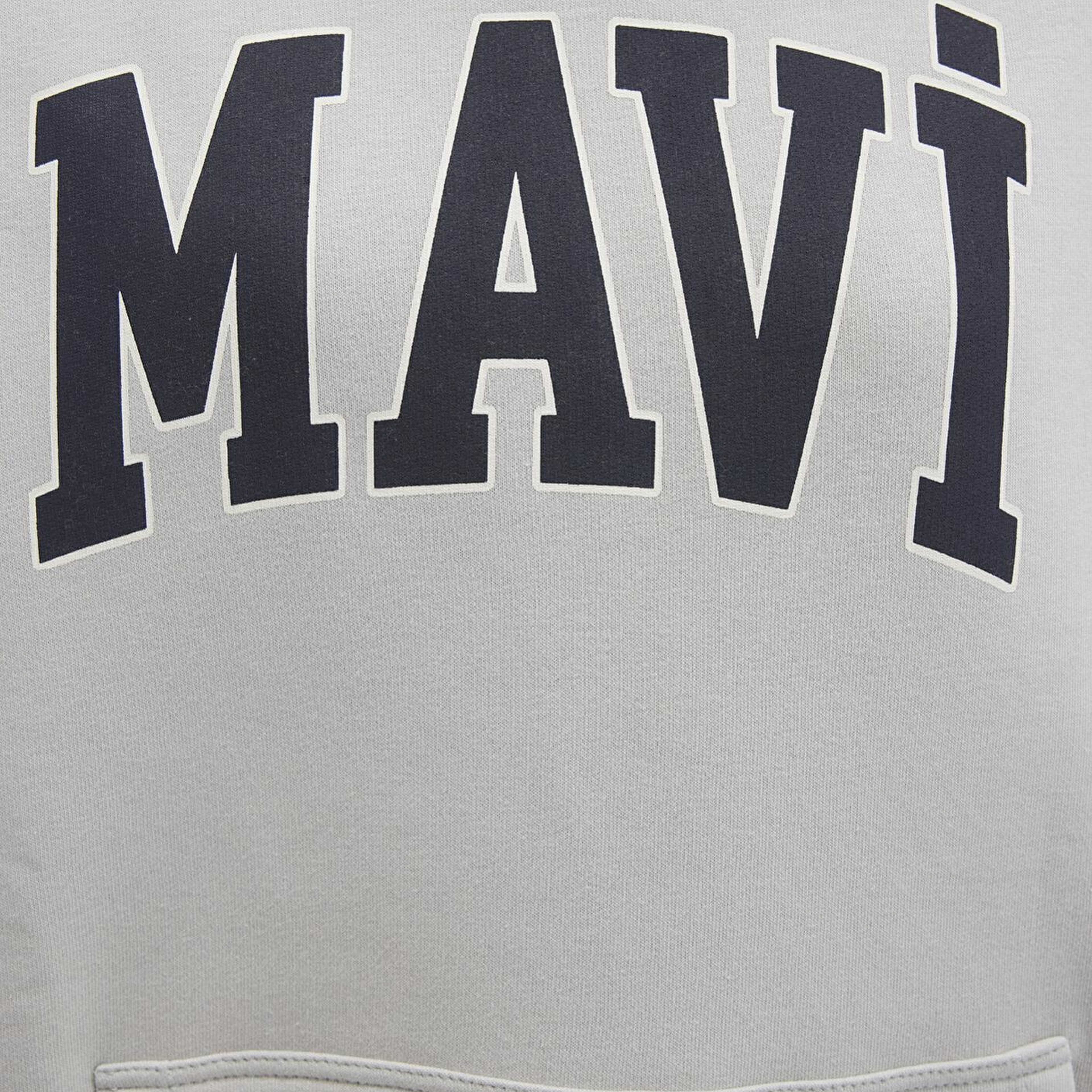Mavi Mavi Logo Baskılı Kapüşonlu Gri Sweatshirt 1600361-34322
