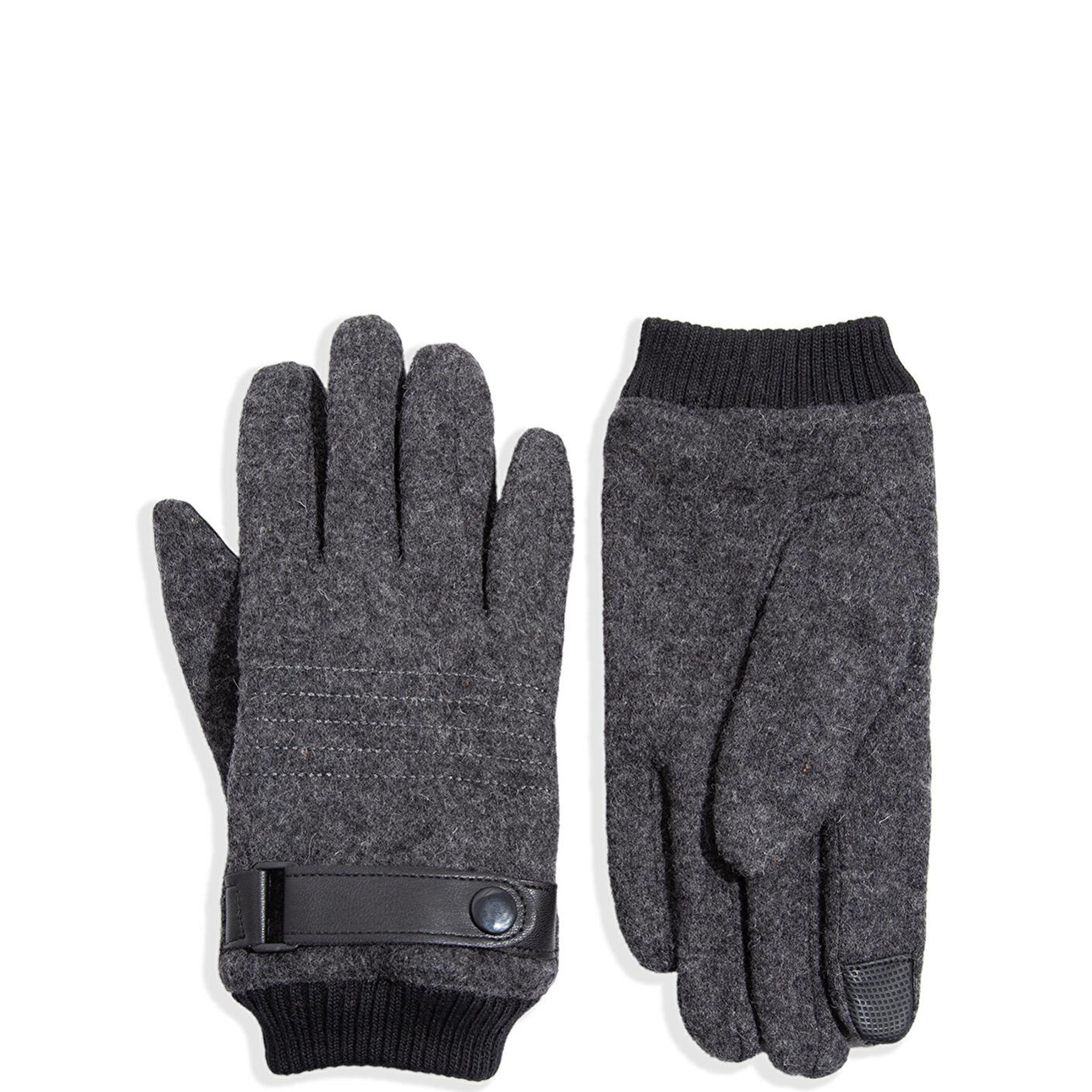 Mavi Yün Karışımlı Gri Eldiven 0911142-27063