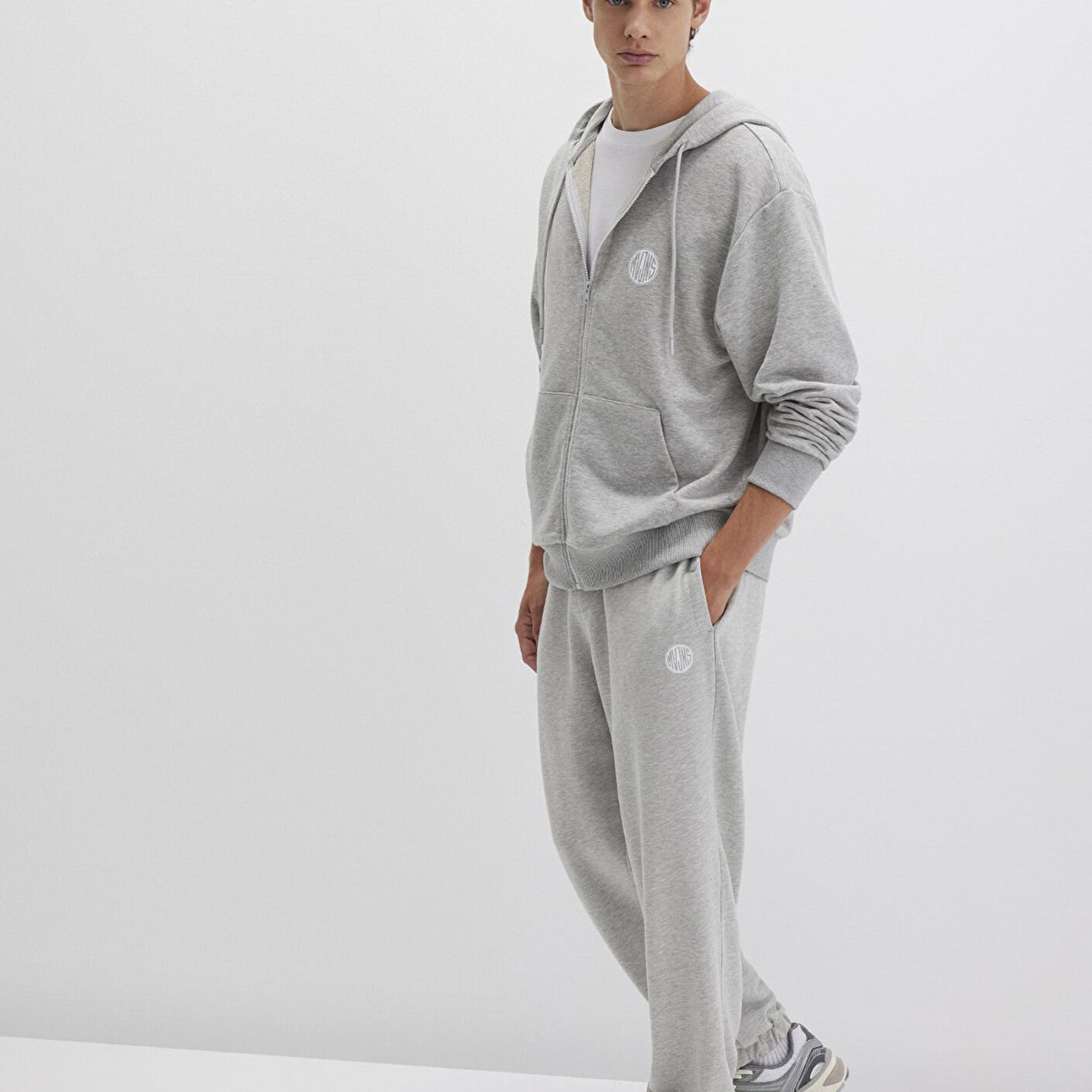 Mavi MVJNS Logo Baskılı Gri Eşofman Altı 0010175-80196