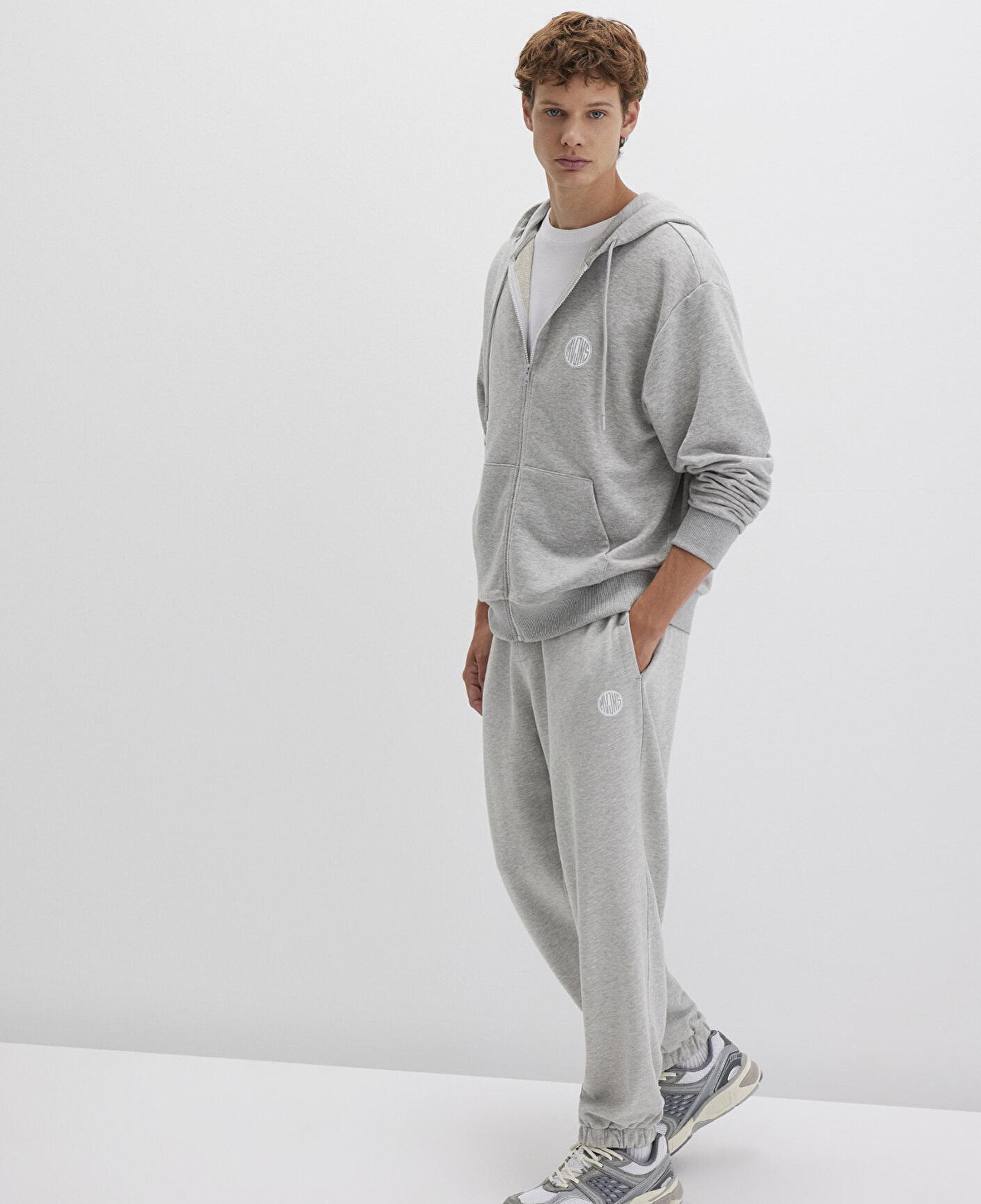 Mavi MVJNS Logo Baskılı Gri Eşofman Altı 0010175-80196