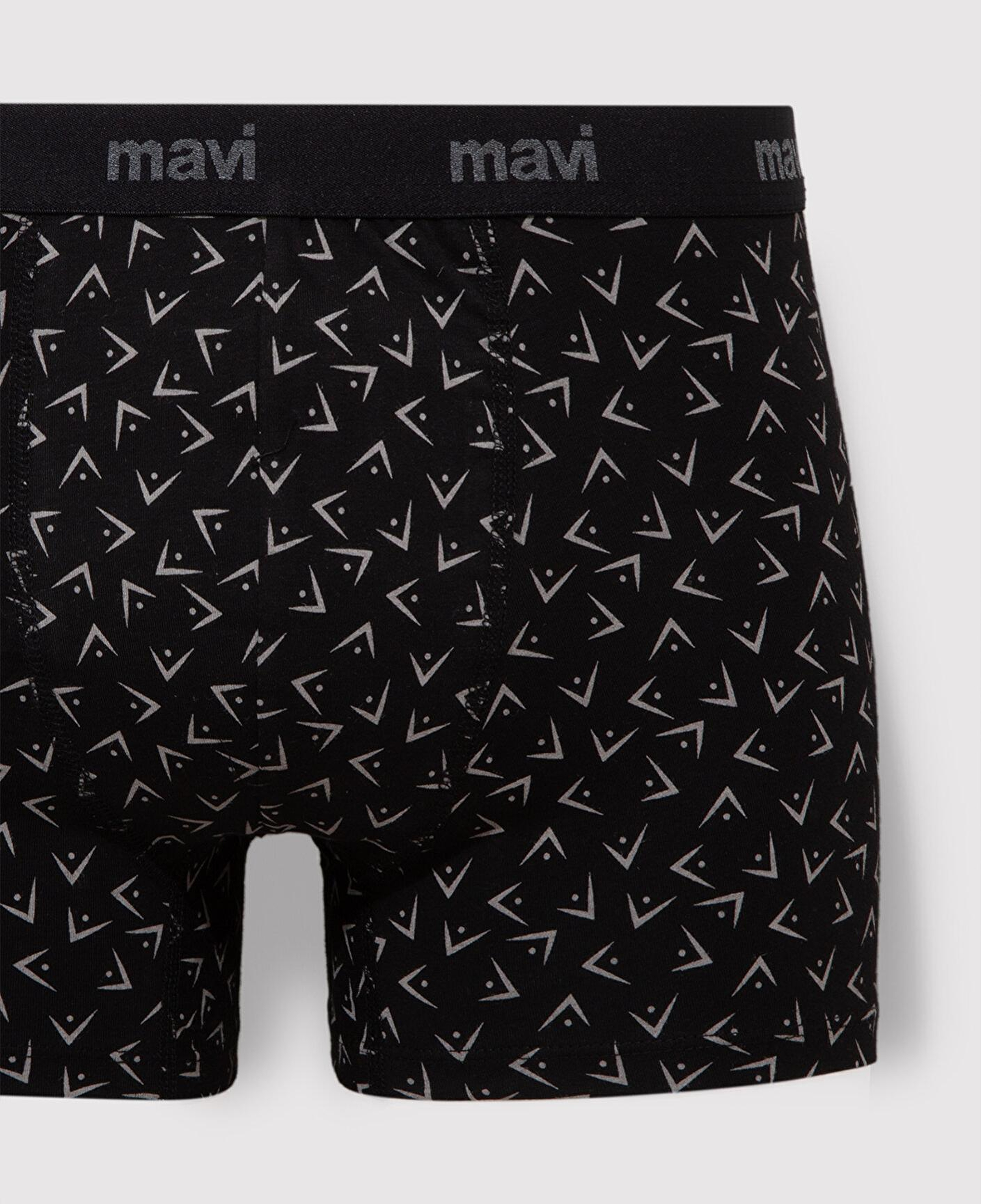 Mavi Baskılı Siyah Boxer 0911049-900