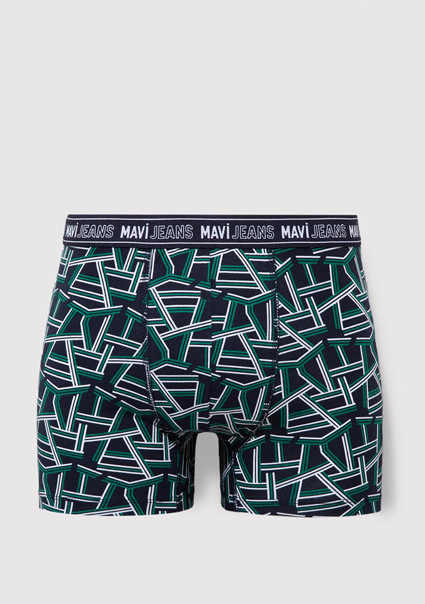 Mavi Baskılı Lacivert Boxer 0911065-83077