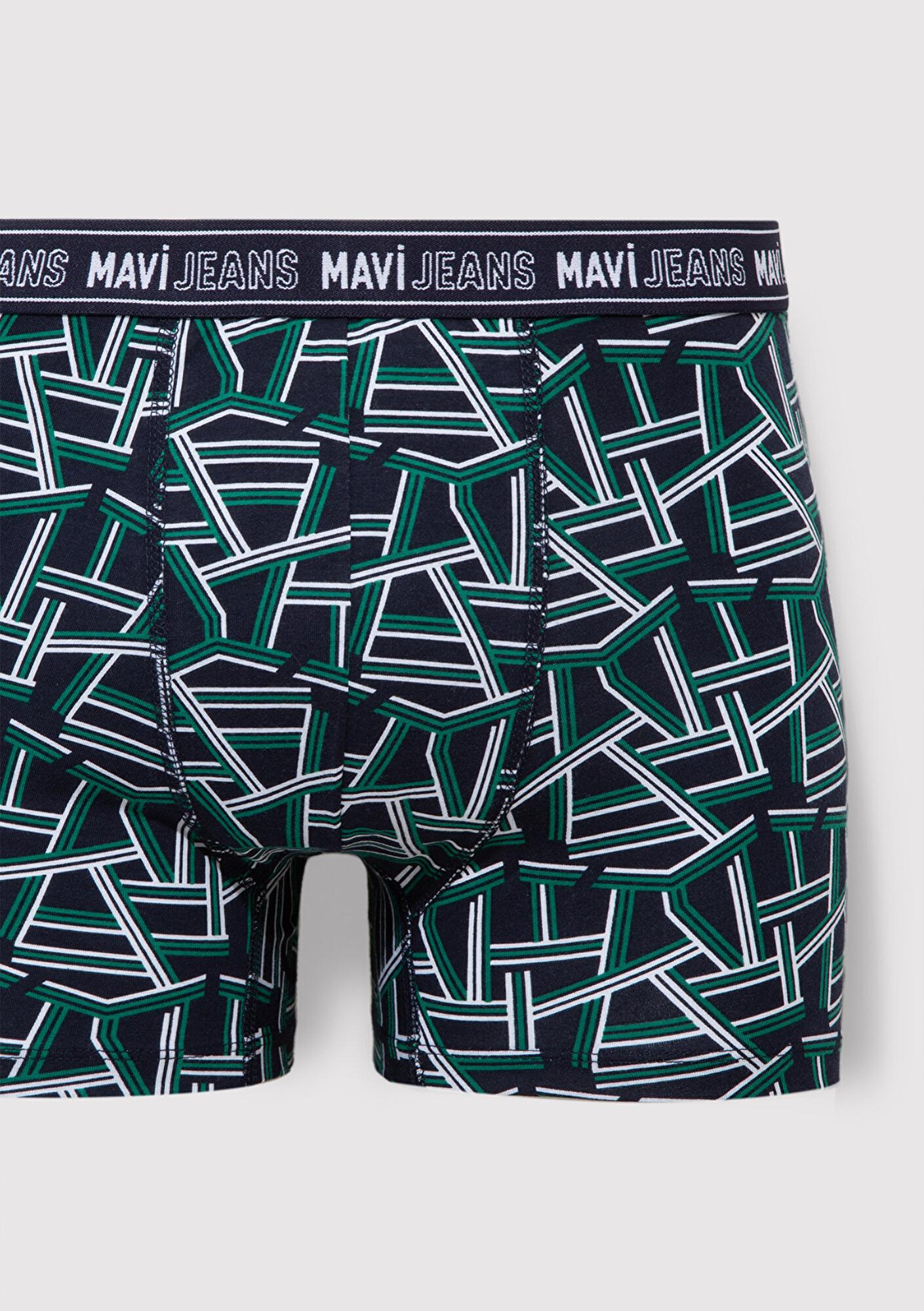 Mavi Baskılı Lacivert Boxer 0911065-83077