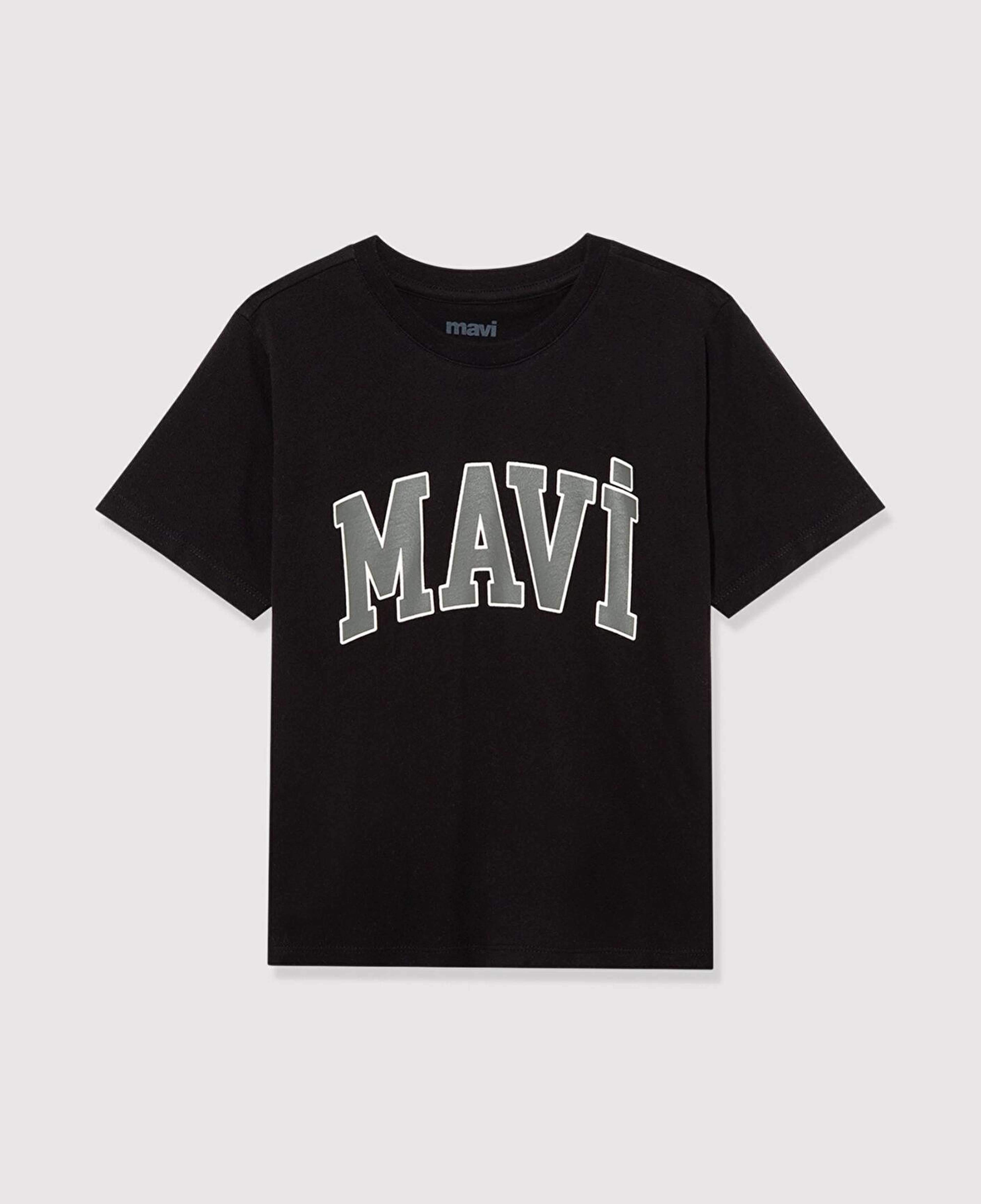 Mavi Mavi Logo Baskılı Siyah Tişört Regular Fit / Normal Kesim 6610030-900
