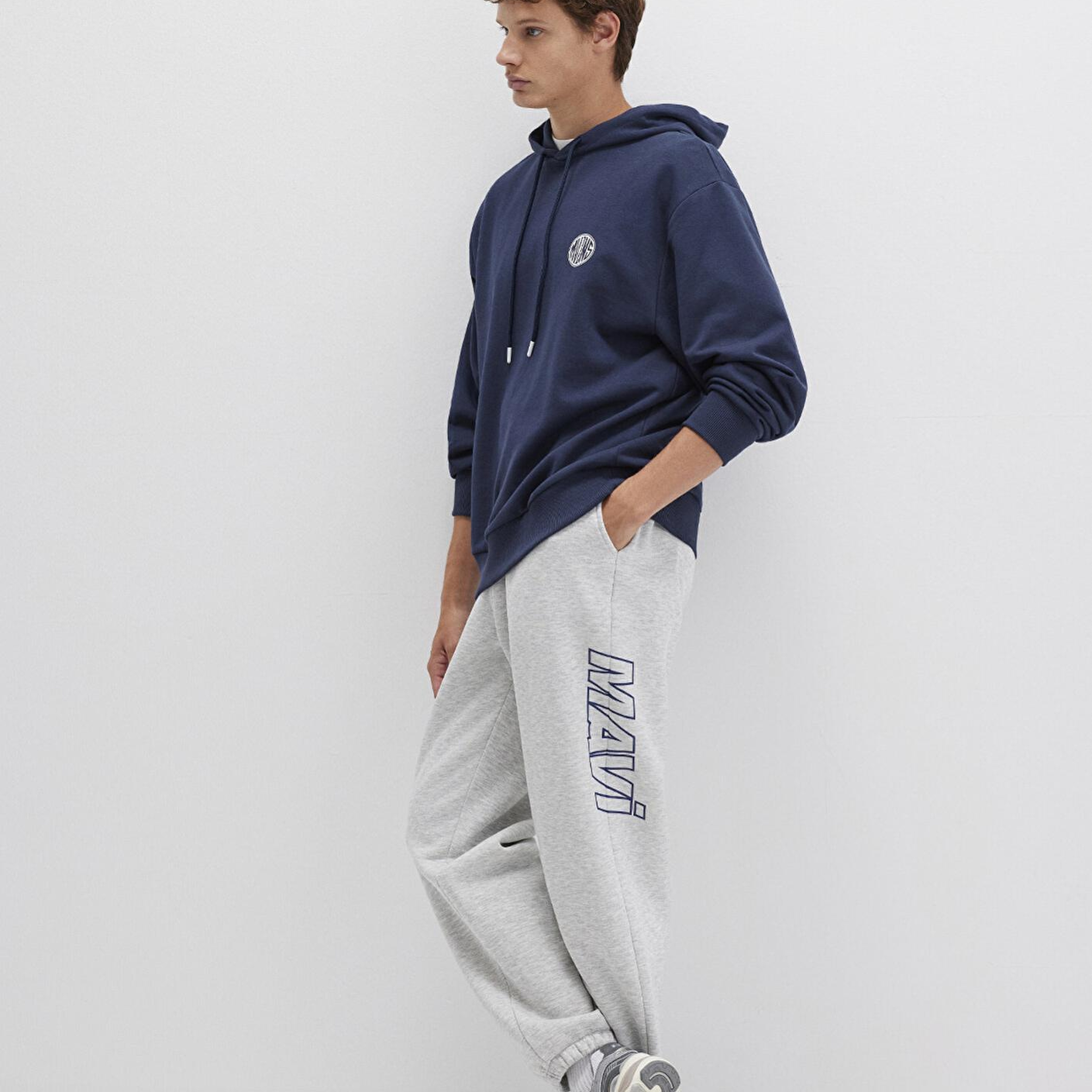 Mavi Mavi Logo Baskılı Gri Eşofman Altı 0010208-80196