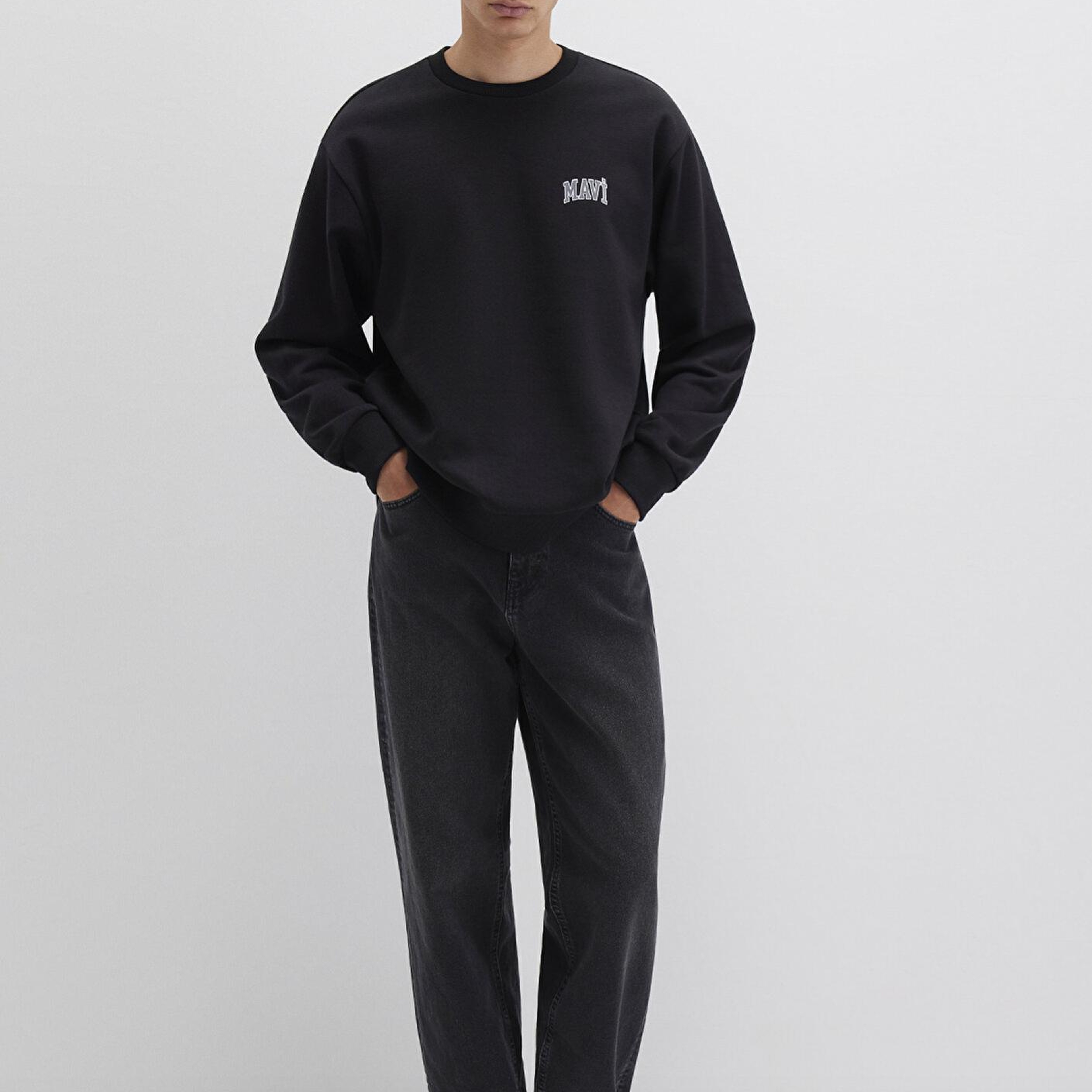 Mavi Mavi Logo Baskılı Siyah Sweatshirt 0611716-900