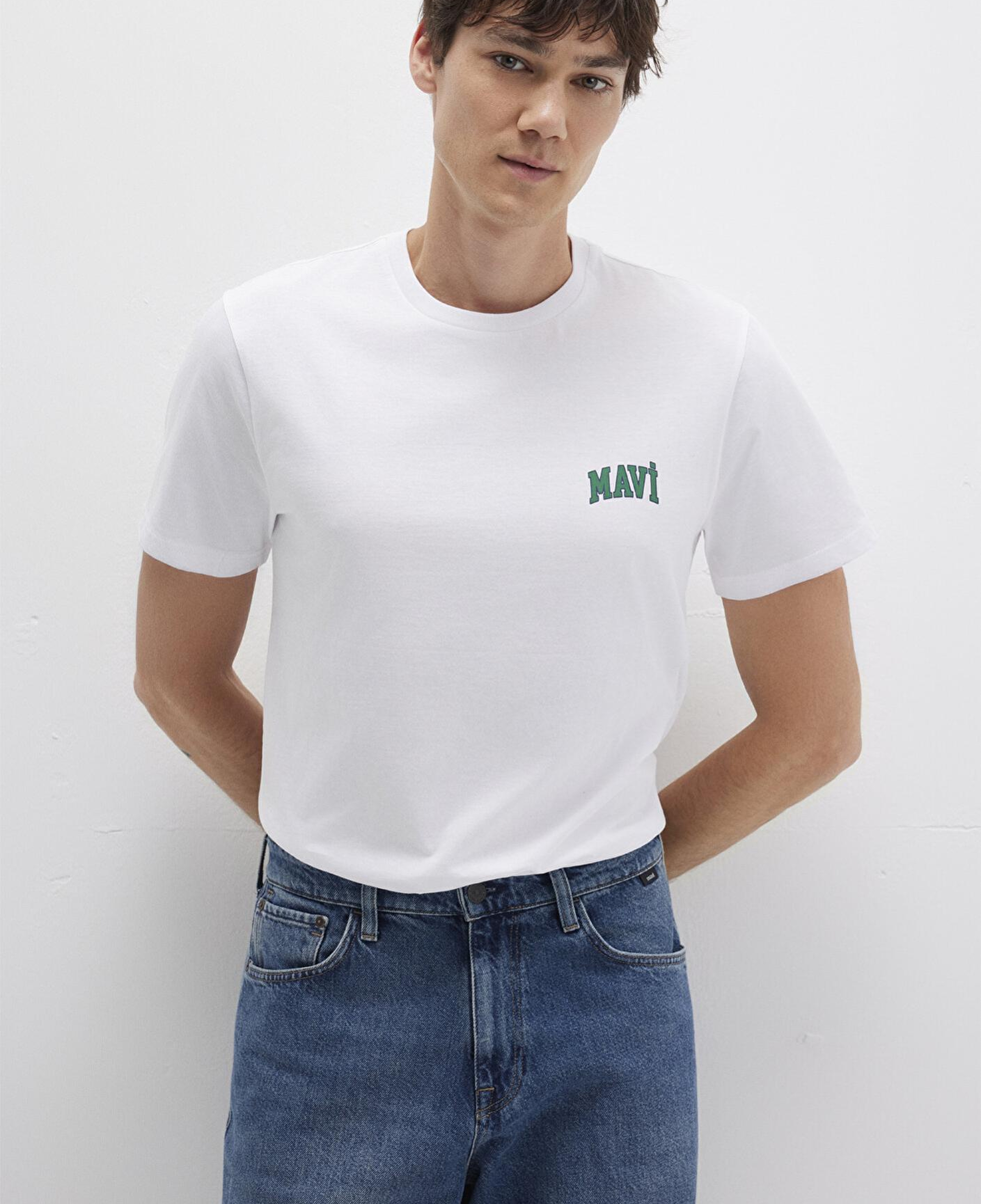 Mavi Mavi Logo Baskılı Beyaz Tişört Regular Fit / Normal Kesim 0611714-620