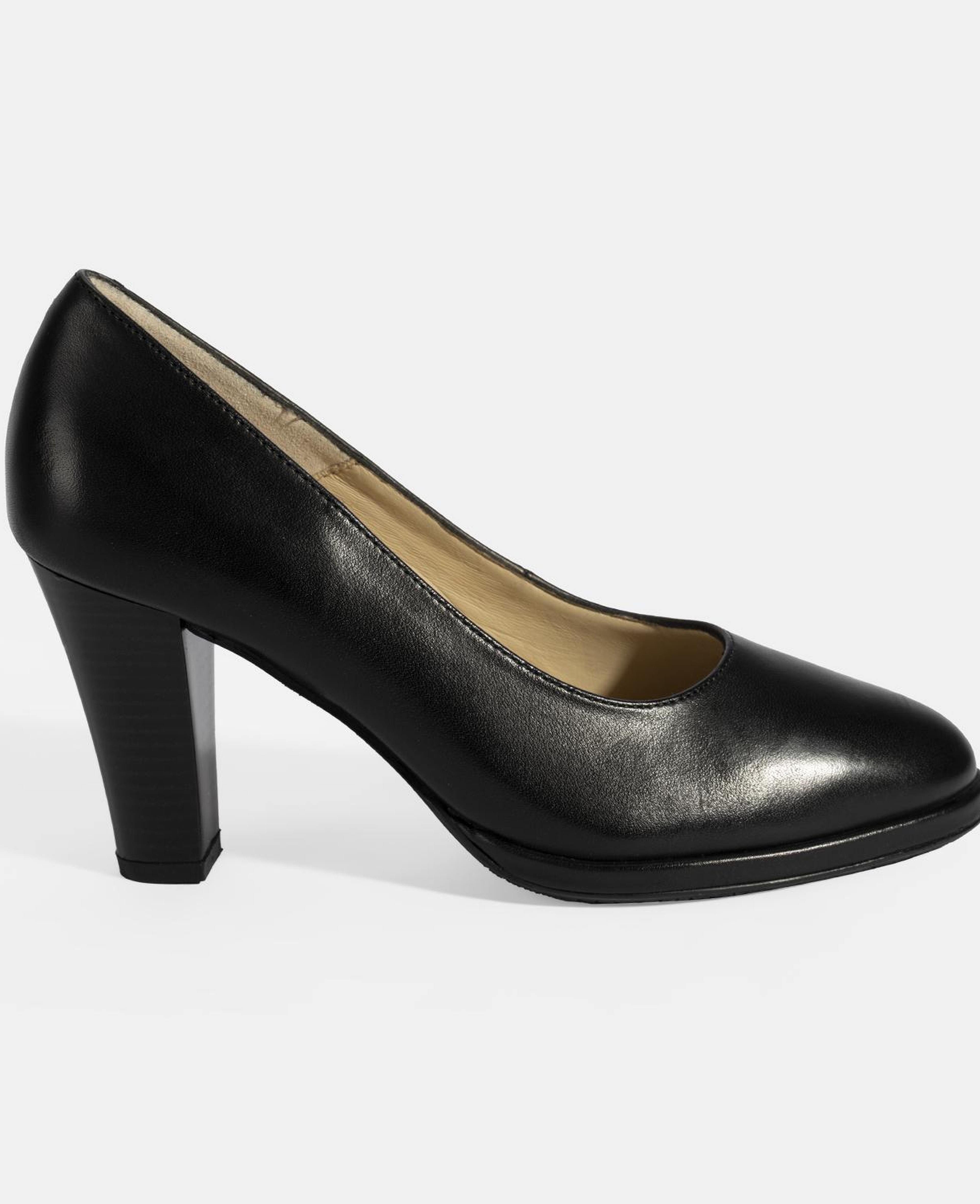 Kadın Siyah DesaComfort Deri Topuklu Ayakkabı