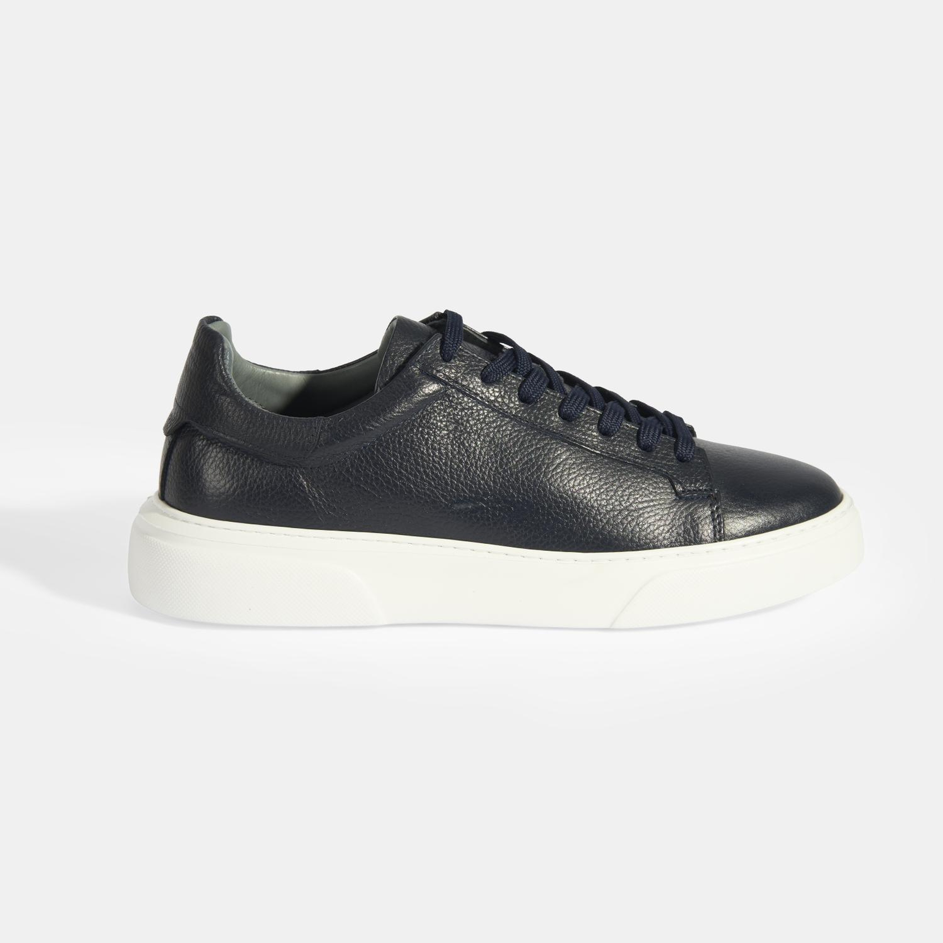 Reminya Lacivert Erkek Deri Bağcıklı Günlük Ayakkabı