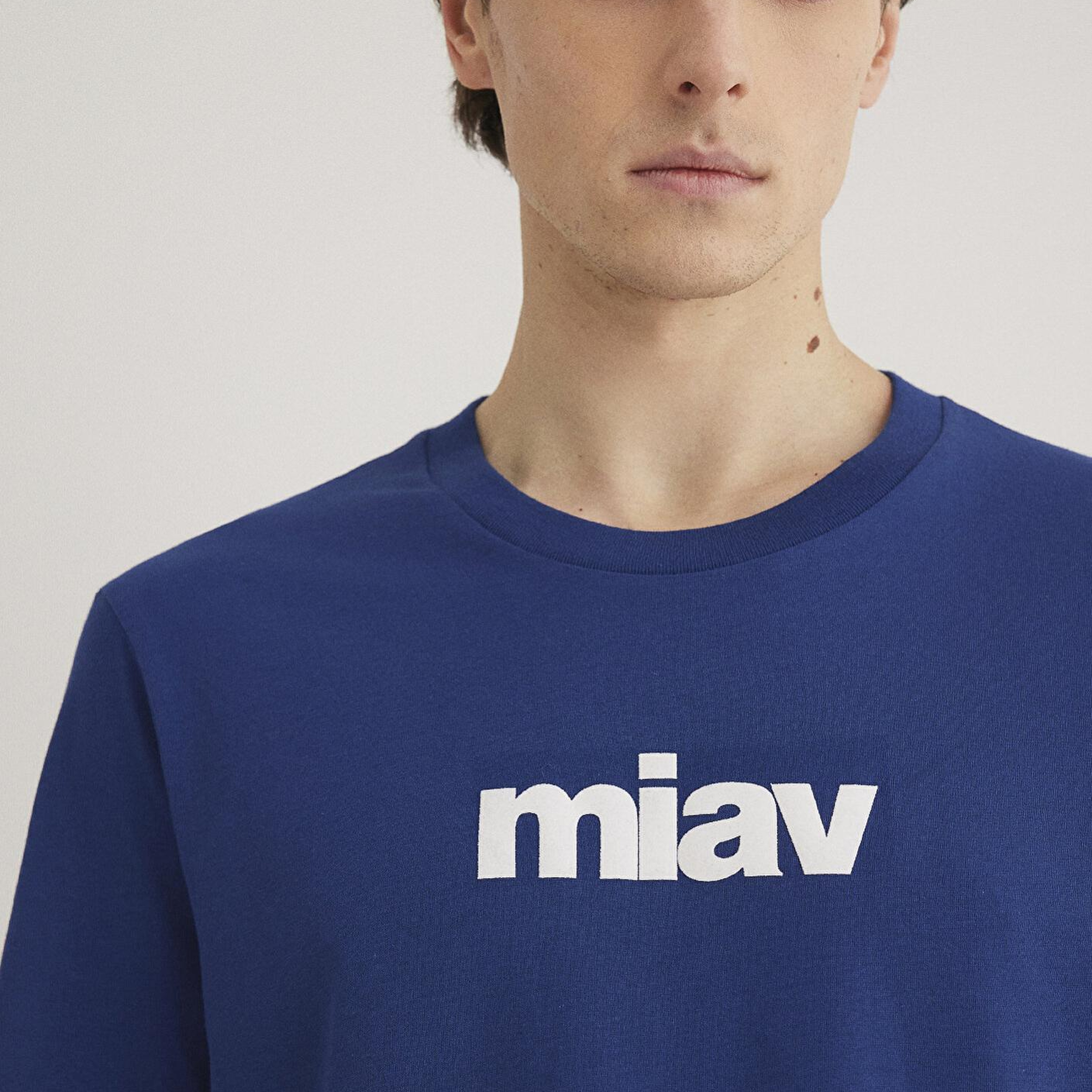 Mavi Miav Baskılı Mavi Tişört Regular Fit / Normal Kesim 067153-70722