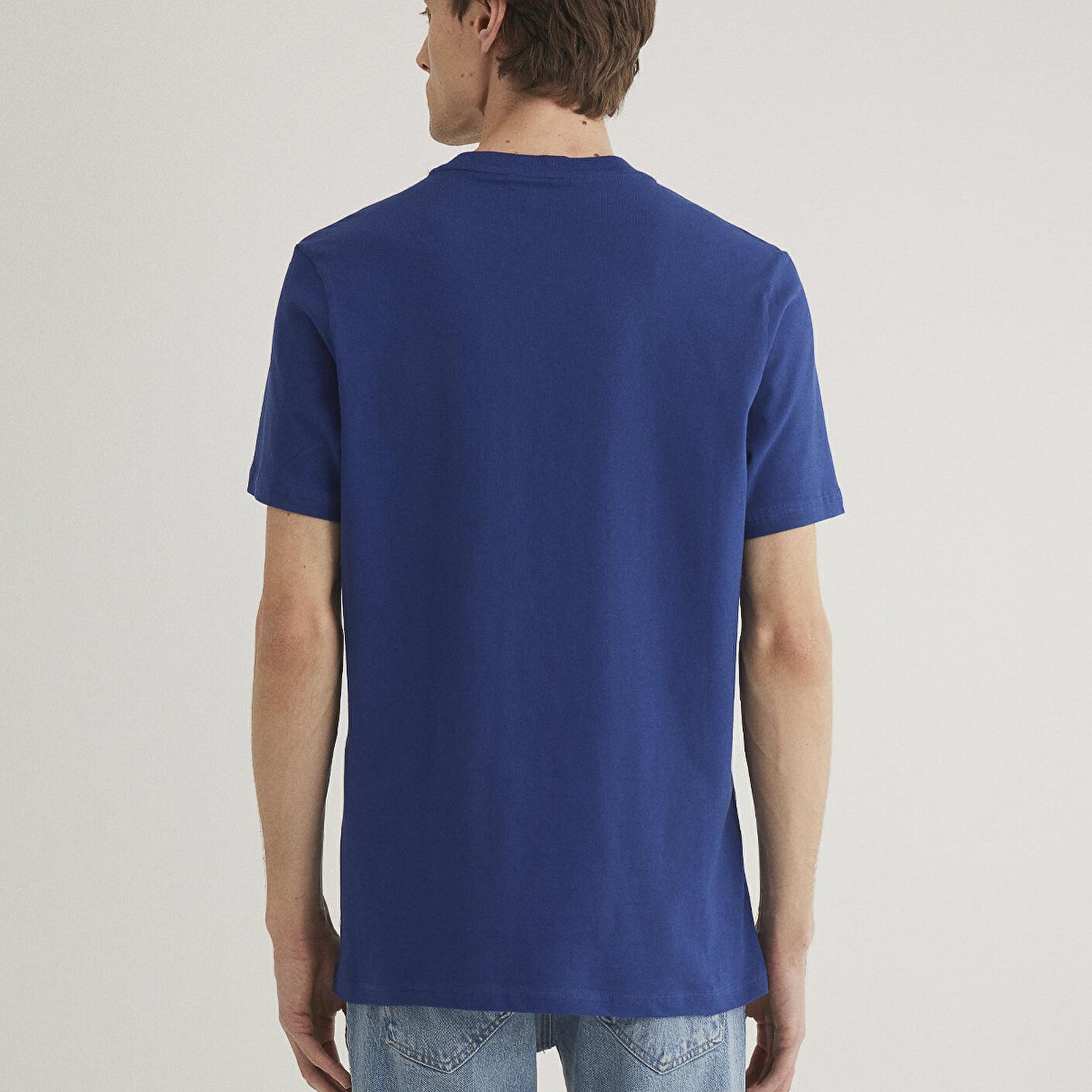 Mavi Miav Baskılı Mavi Tişört Regular Fit / Normal Kesim 067153-70722