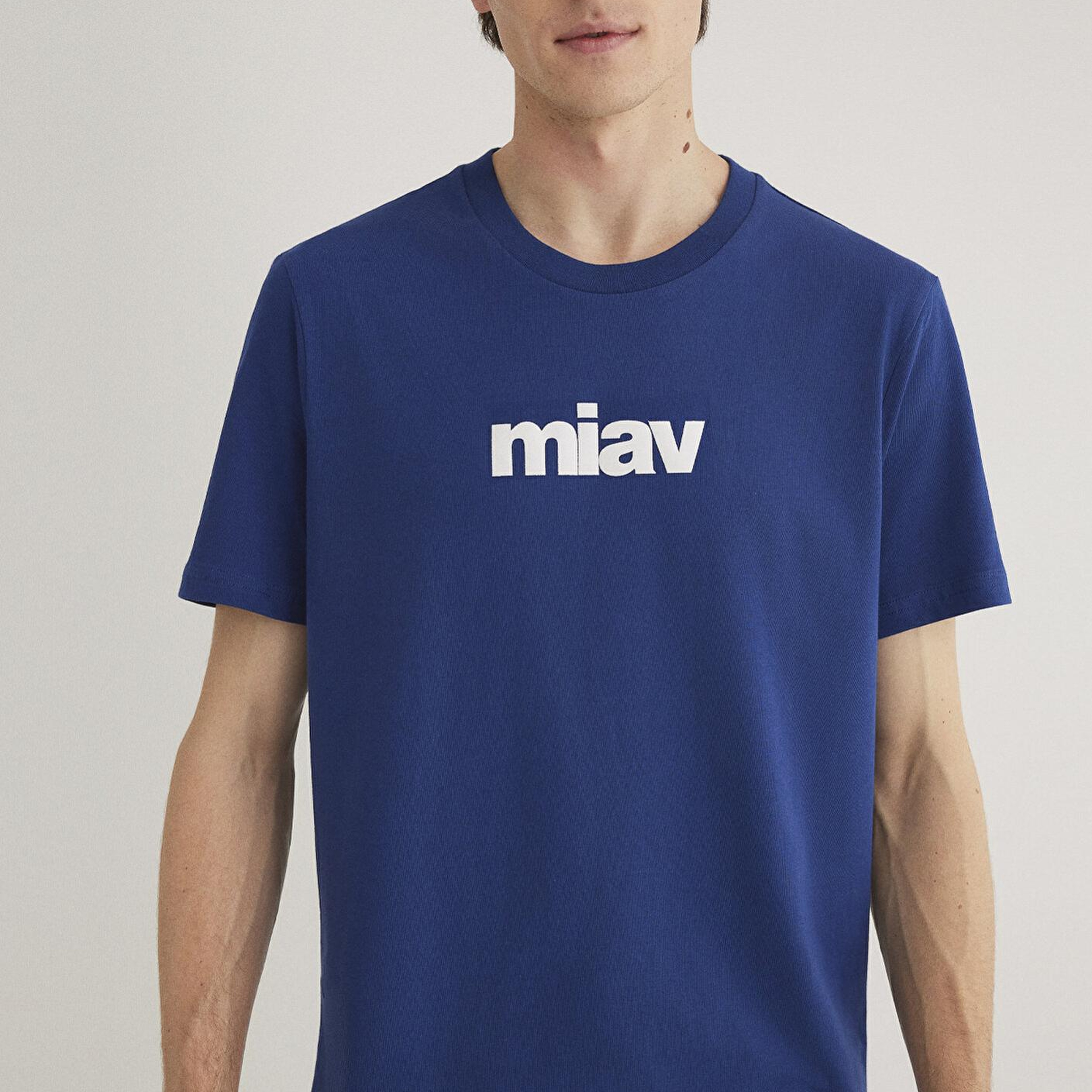 Mavi Miav Baskılı Mavi Tişört Regular Fit / Normal Kesim 067153-70722