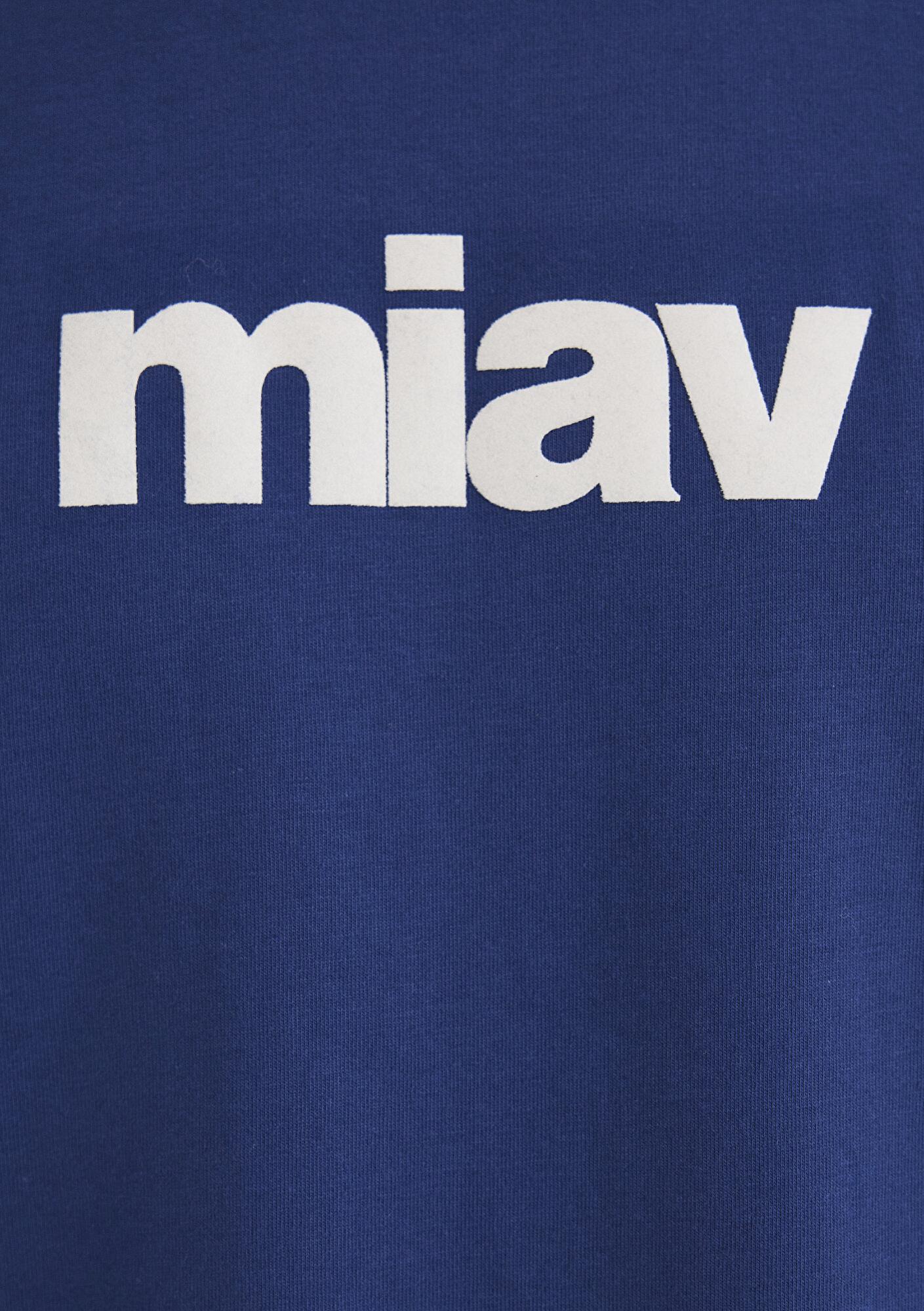 Mavi Miav Baskılı Mavi Tişört Regular Fit / Normal Kesim 067153-70722