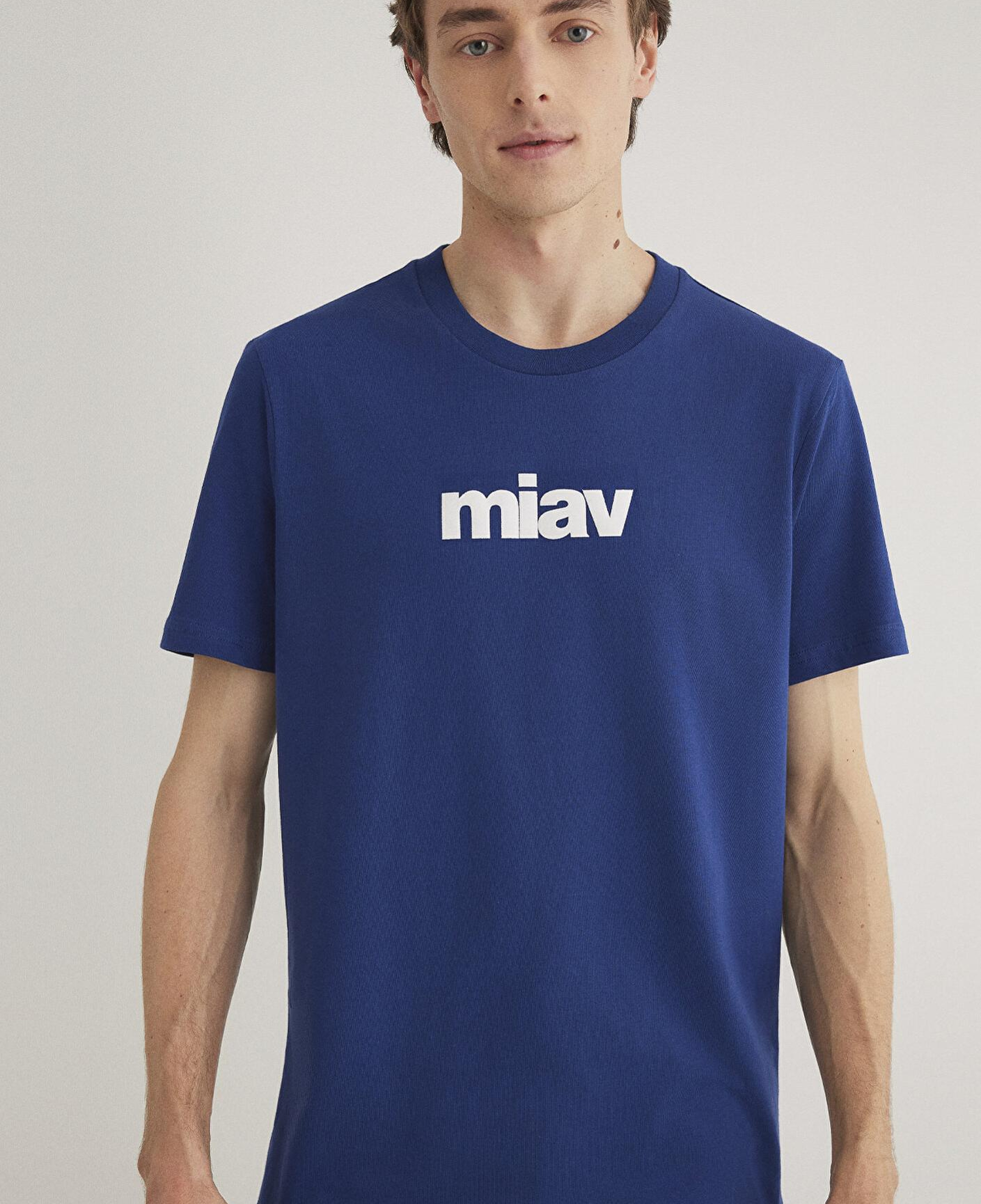 Mavi Miav Baskılı Mavi Tişört Regular Fit / Normal Kesim 067153-70722