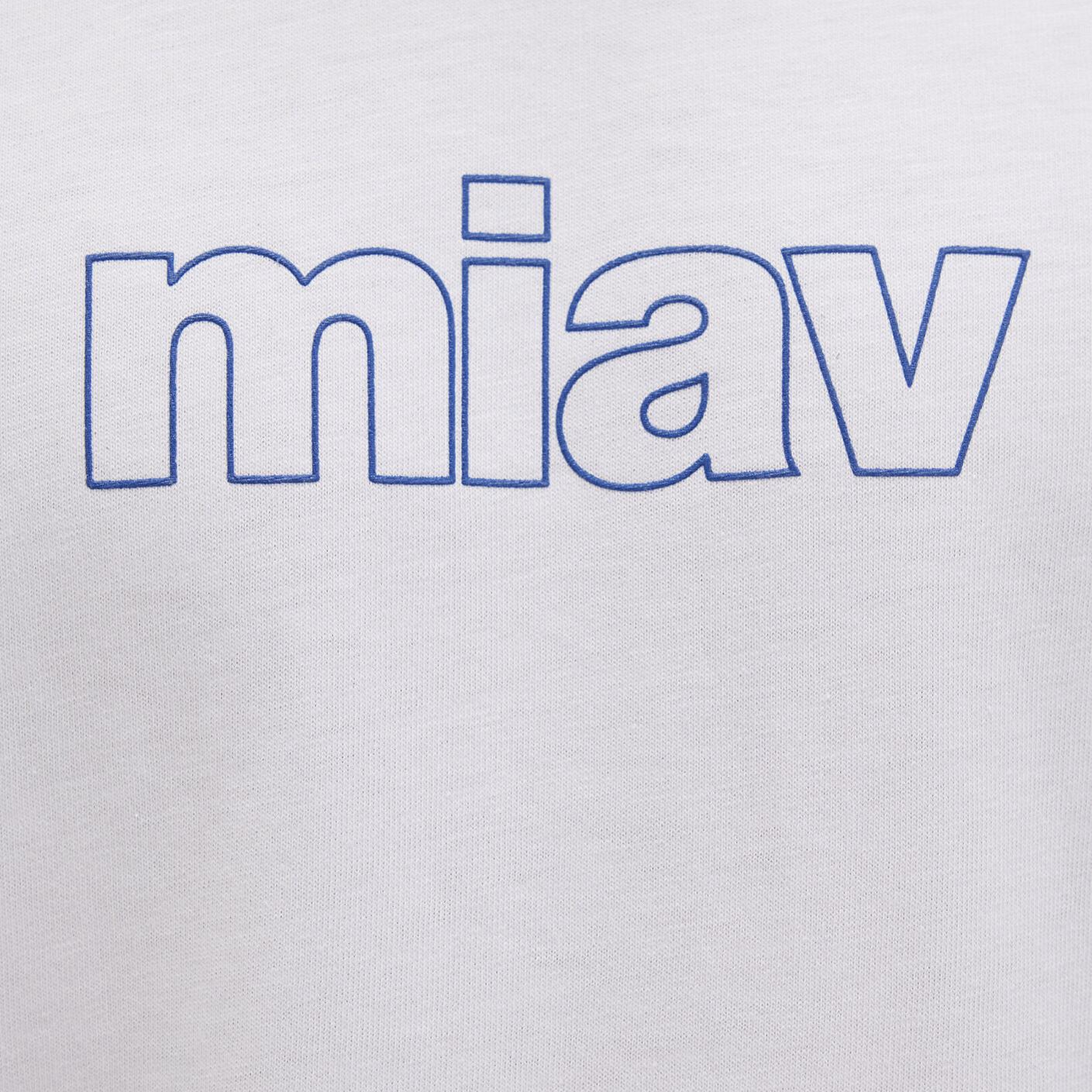 Mavi Miav Baskılı Oversize Beyaz Tişört Oversize / Geniş Kesim 0611704-620