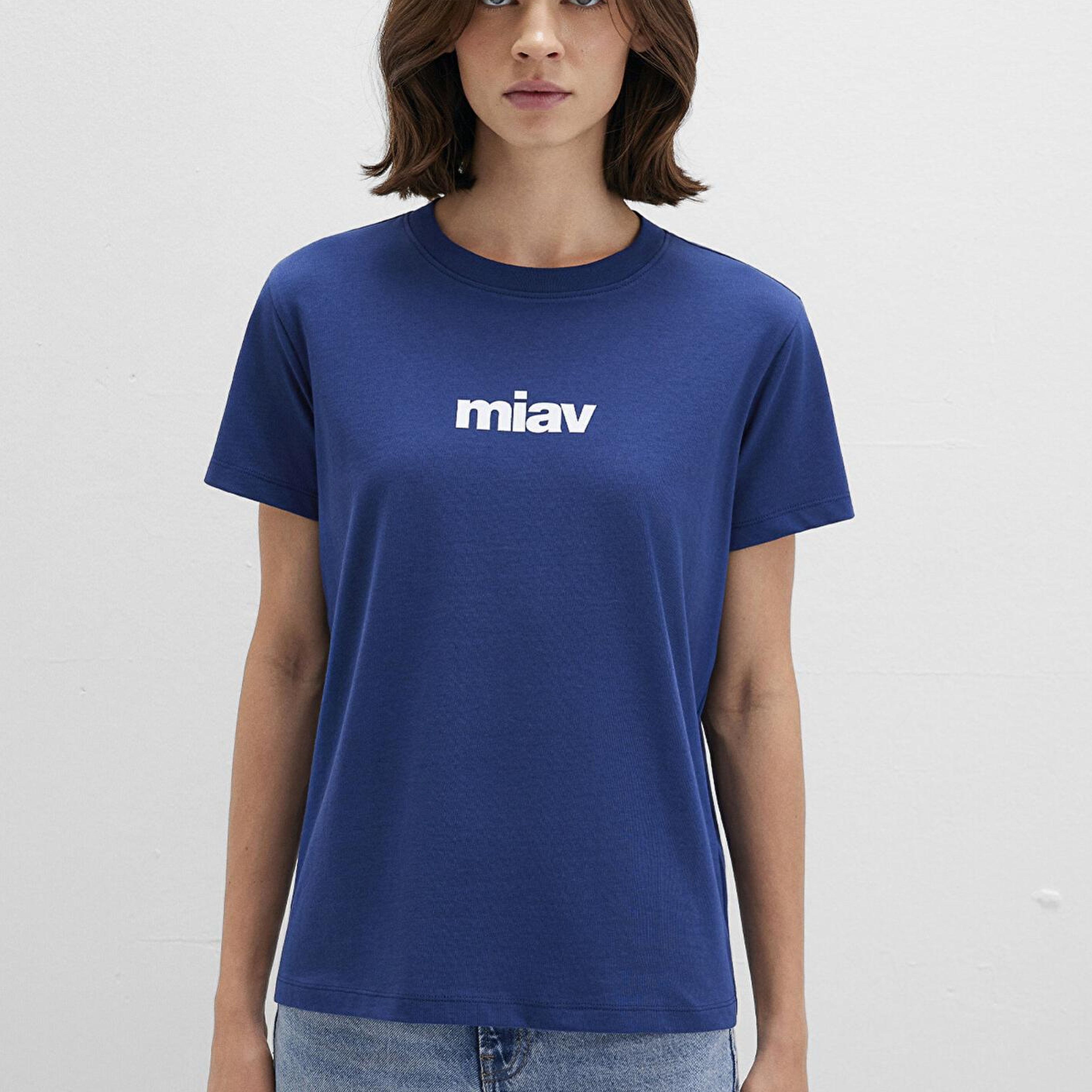 Mavi Miav Baskılı Mavi Tişört Regular Fit / Normal Kesim 1610622-70722