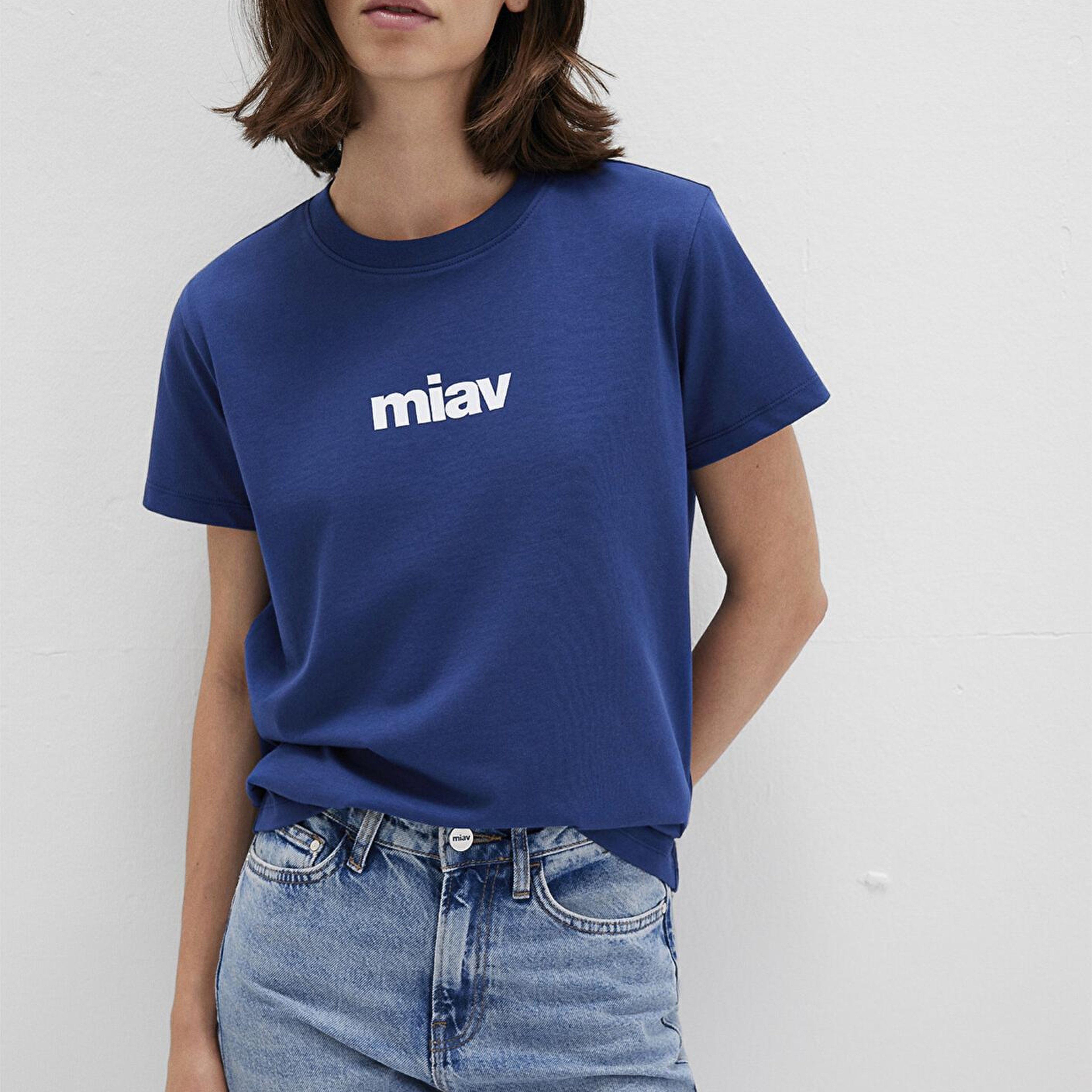 Mavi Miav Baskılı Mavi Tişört Regular Fit / Normal Kesim 1610622-70722