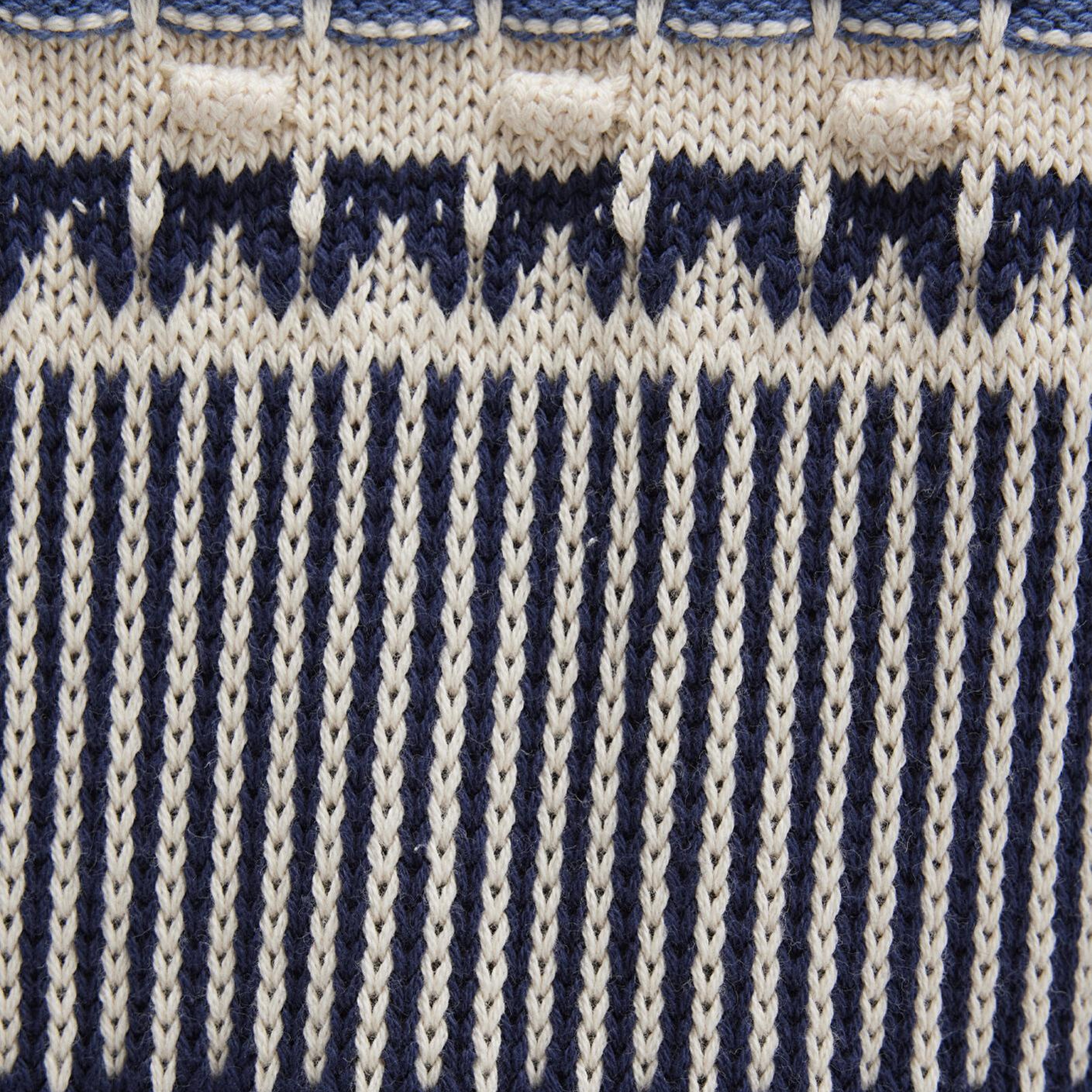 Mavi Jakarlı Mavi Kazak Oversize / Geniş Kesim 1710155-70737