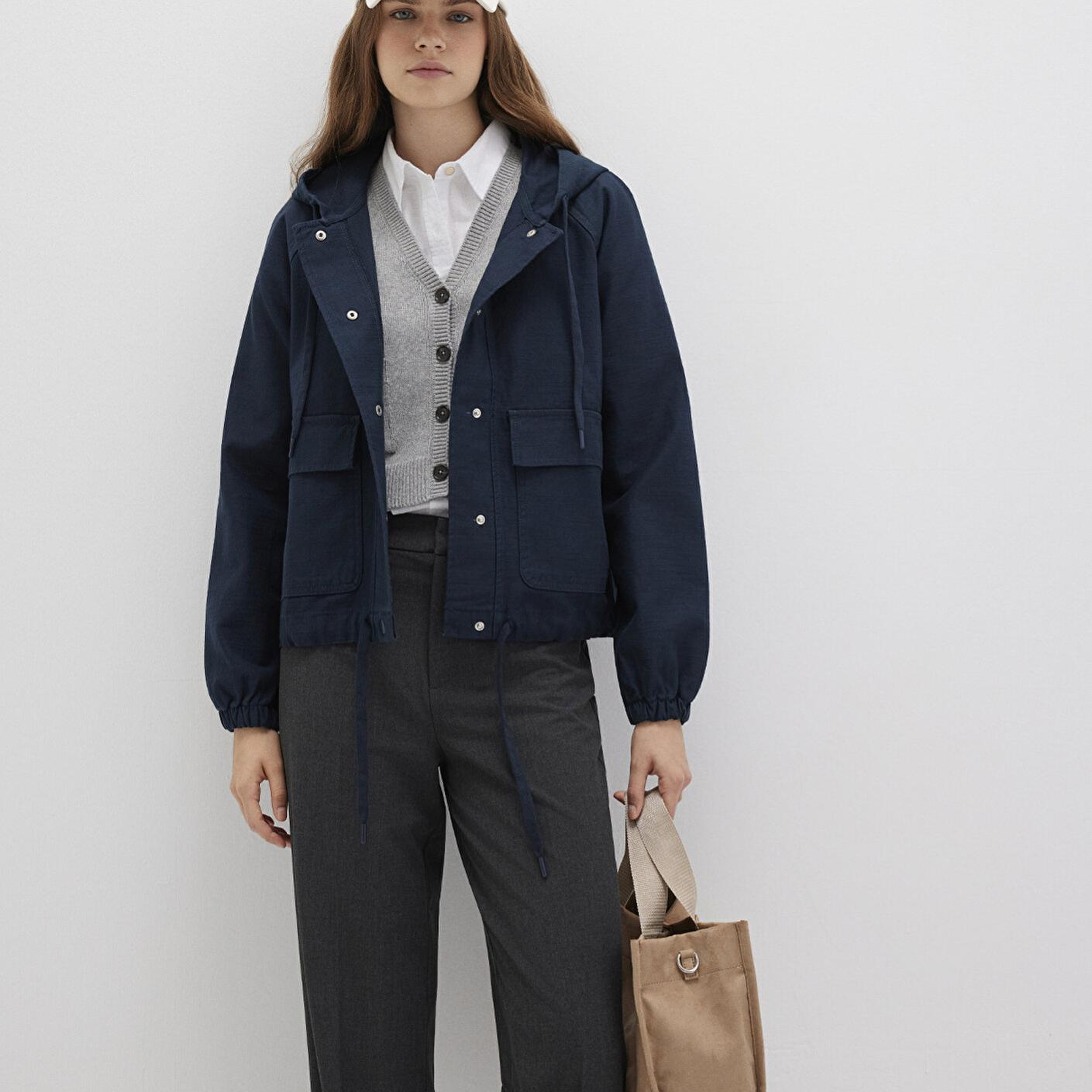 Mavi Kapüşonlu Lacivert Ceket Regular Fit / Normal Kesim 110775-82906