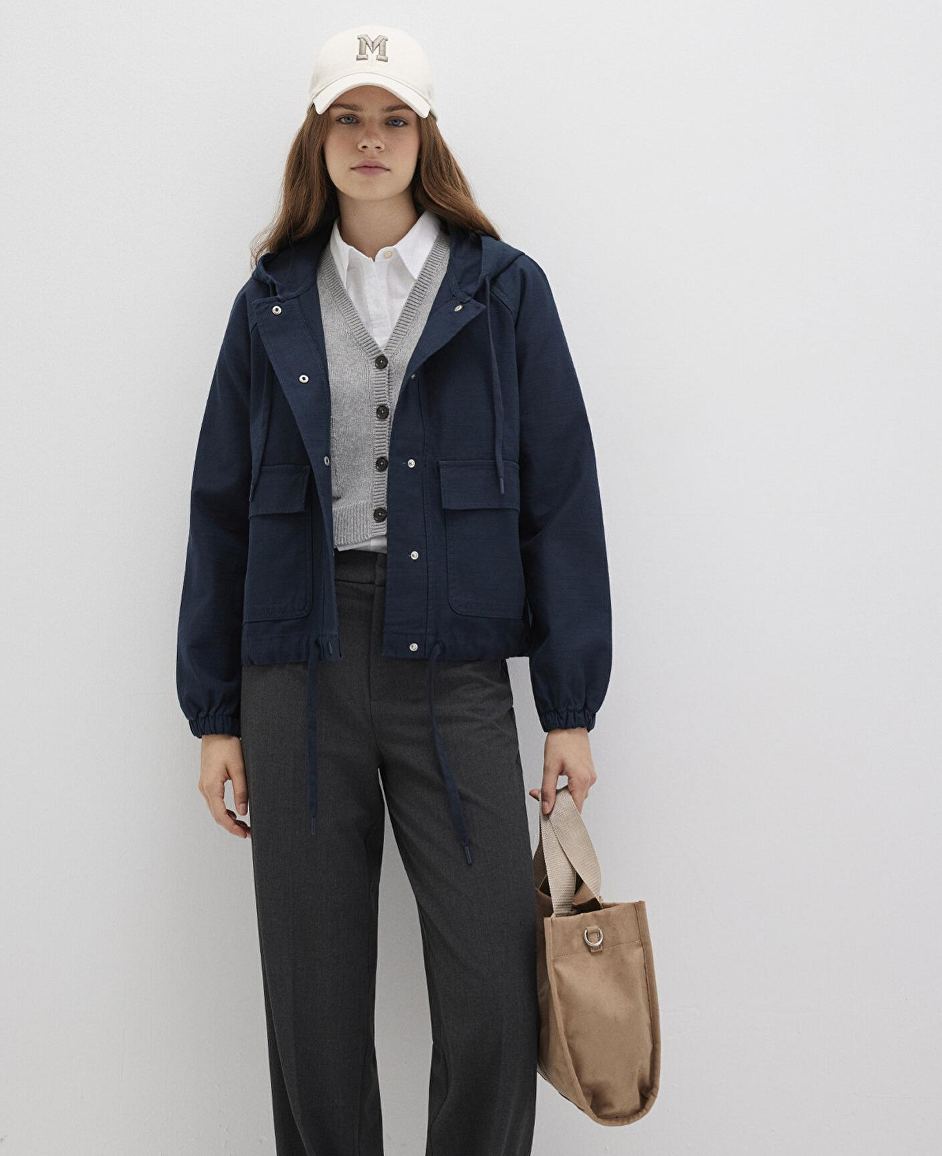 Mavi Kapüşonlu Lacivert Ceket Regular Fit / Normal Kesim 110775-82906