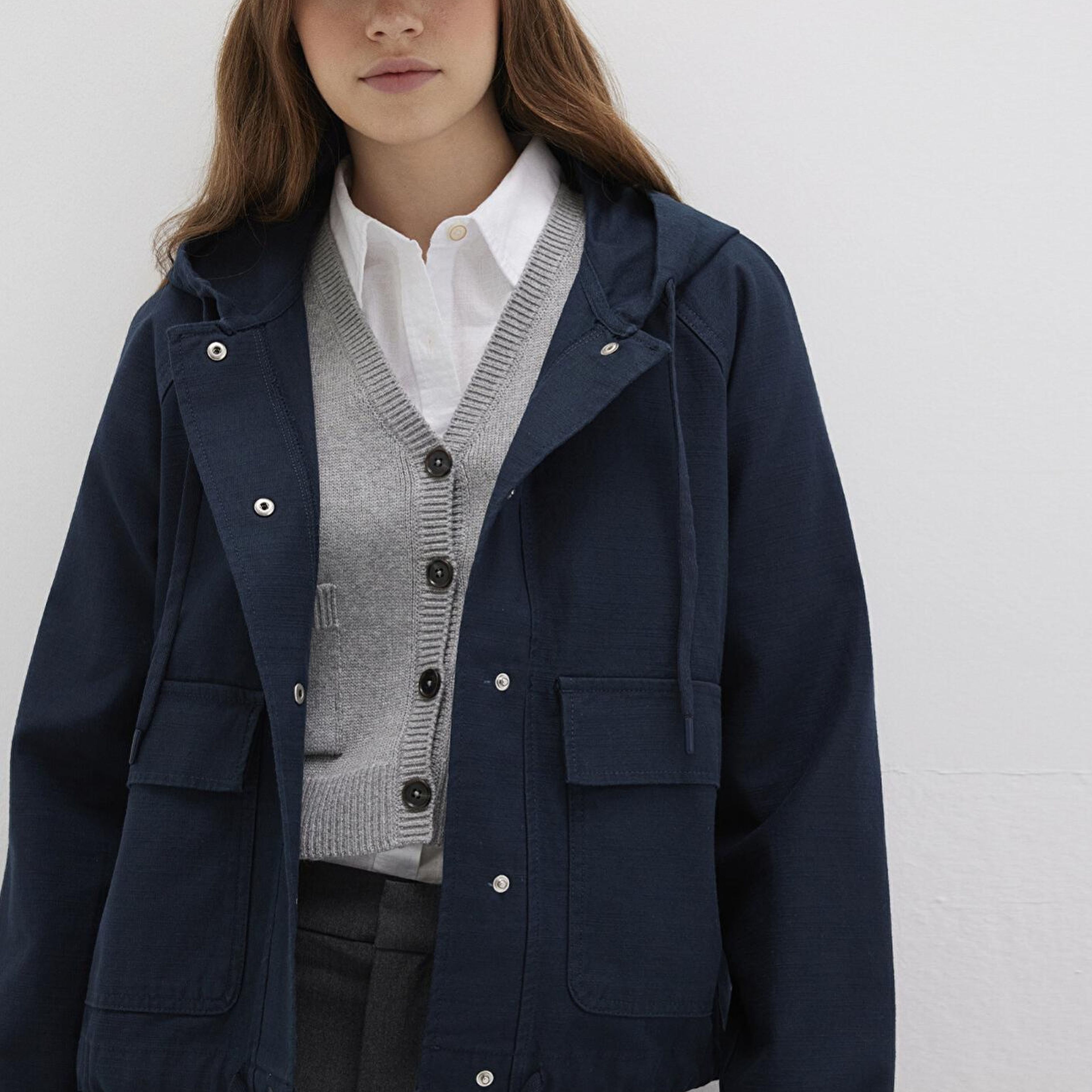 Mavi Kapüşonlu Lacivert Ceket Regular Fit / Normal Kesim 110775-82906