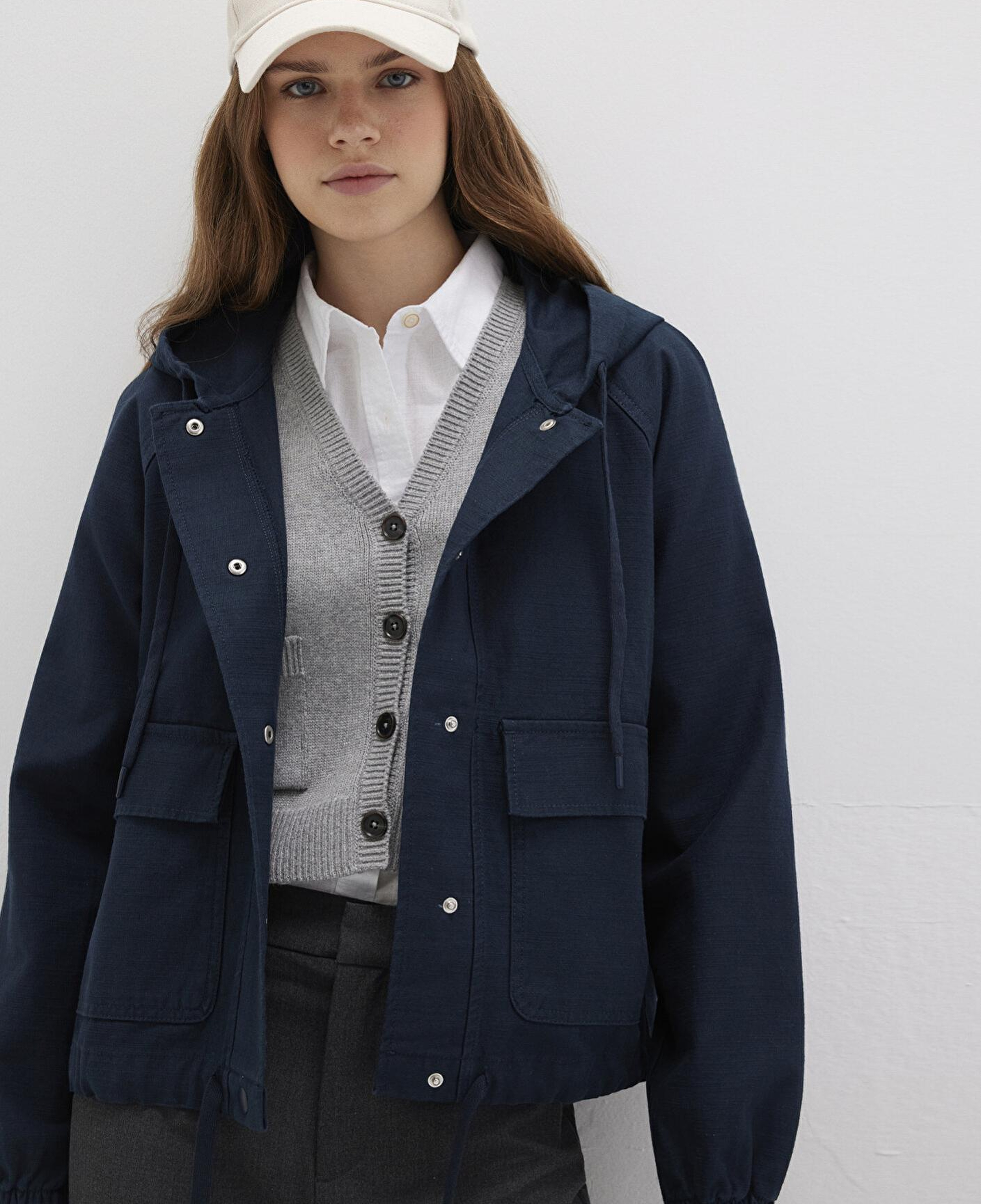 Mavi Kapüşonlu Lacivert Ceket Regular Fit / Normal Kesim 110775-82906