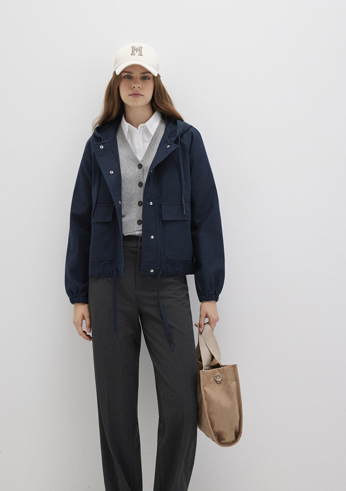 Mavi Kapüşonlu Lacivert Ceket Regular Fit / Normal Kesim 110775-82906