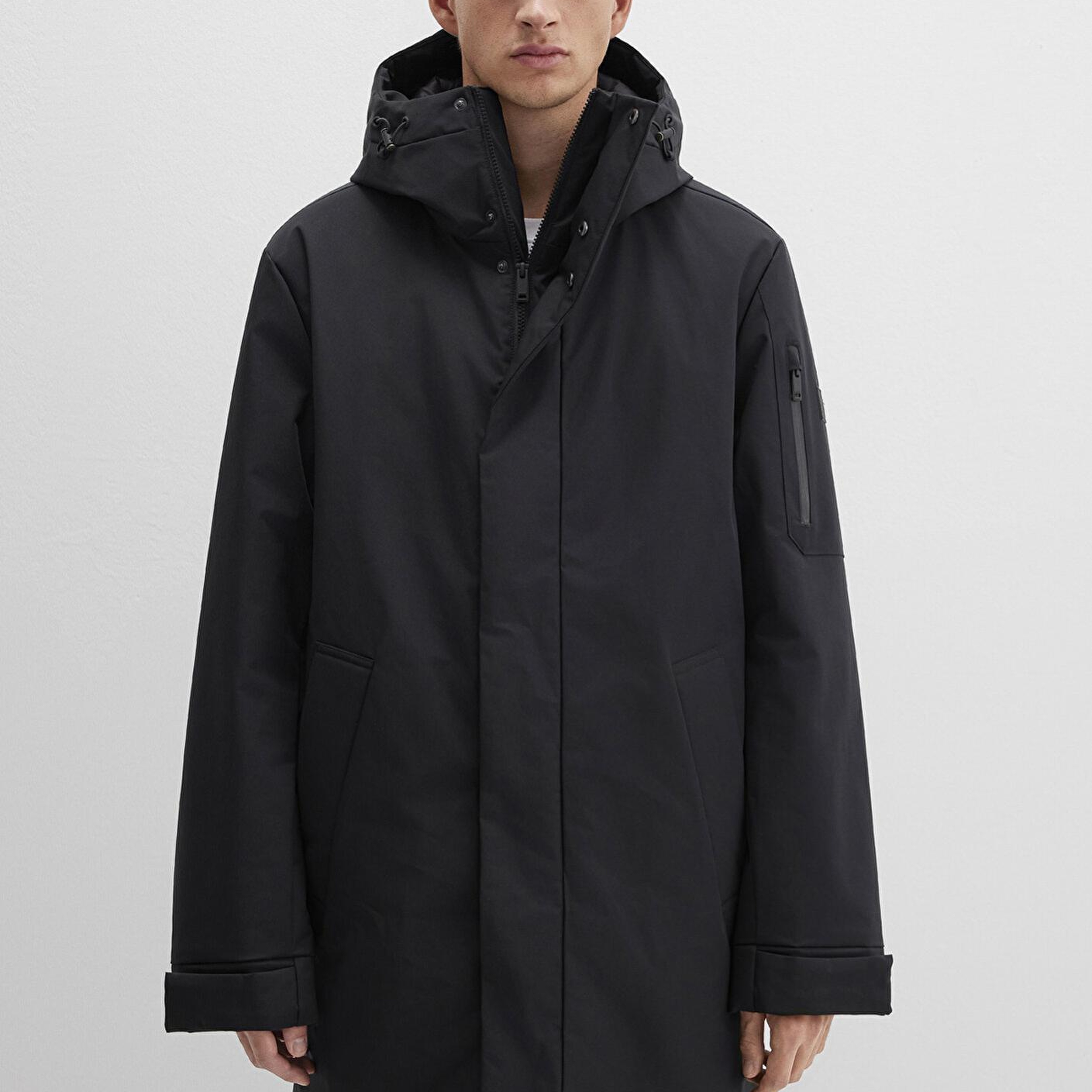 Mavi Mavi Black Kapüşonlu Siyah Parka Regular Fit / Normal Kesim 0110256-900