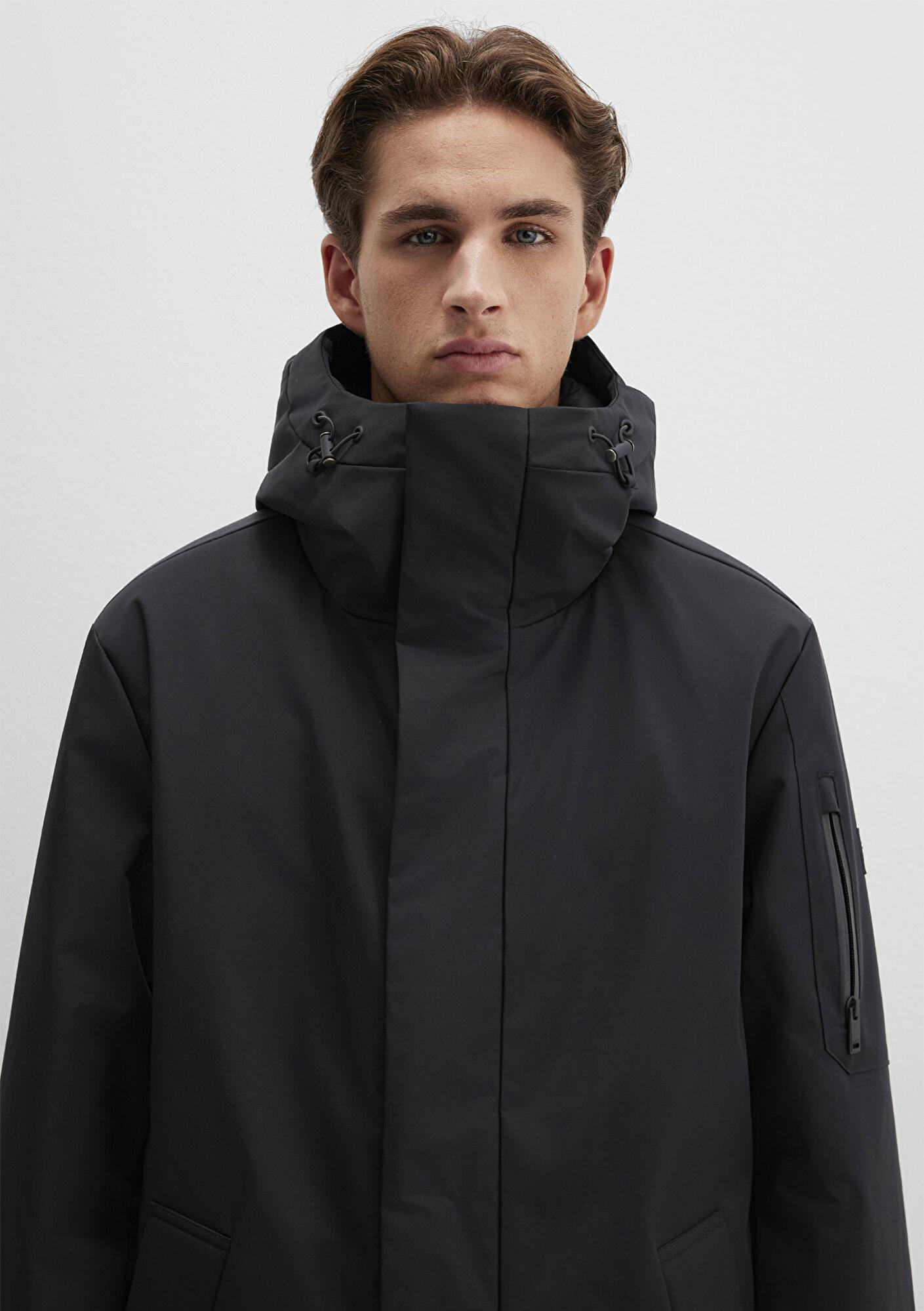 Mavi Mavi Black Kapüşonlu Siyah Parka Regular Fit / Normal Kesim 0110256-900