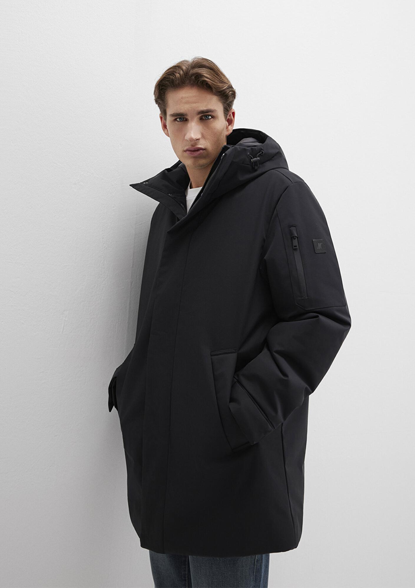 Mavi Mavi Black Kapüşonlu Siyah Parka Regular Fit / Normal Kesim 0110256-900