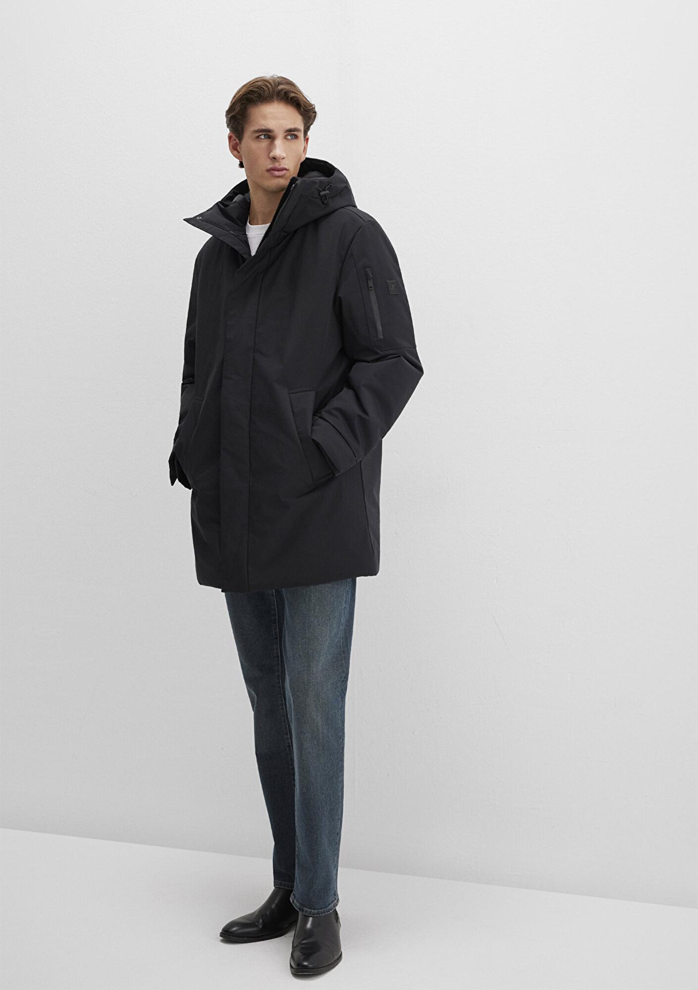 Mavi Mavi Black Kapüşonlu Siyah Parka Regular Fit / Normal Kesim 0110256-900