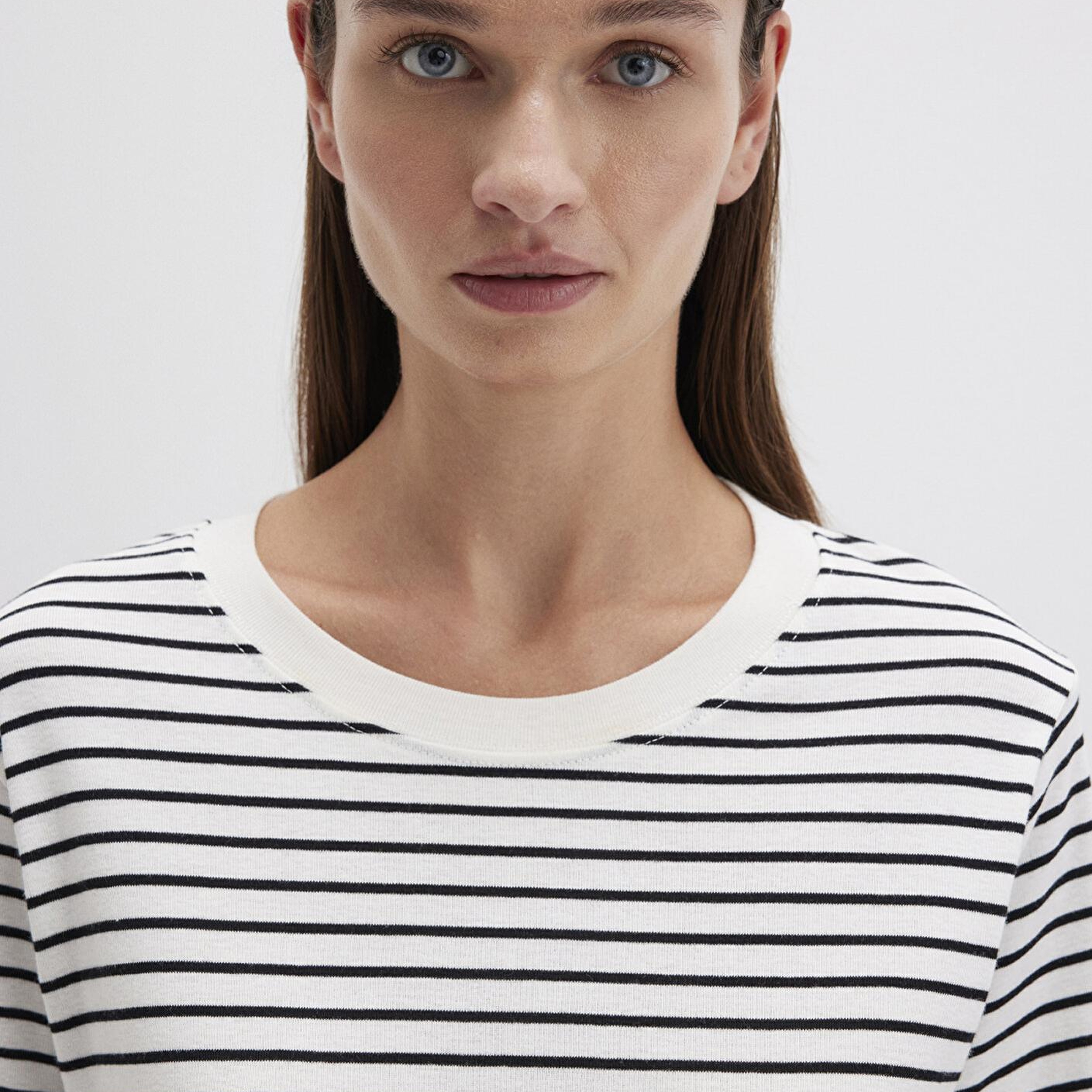 Mavi Siyah Çizgili Tişört Regular Fit / Normal Kesim 1611653-85143