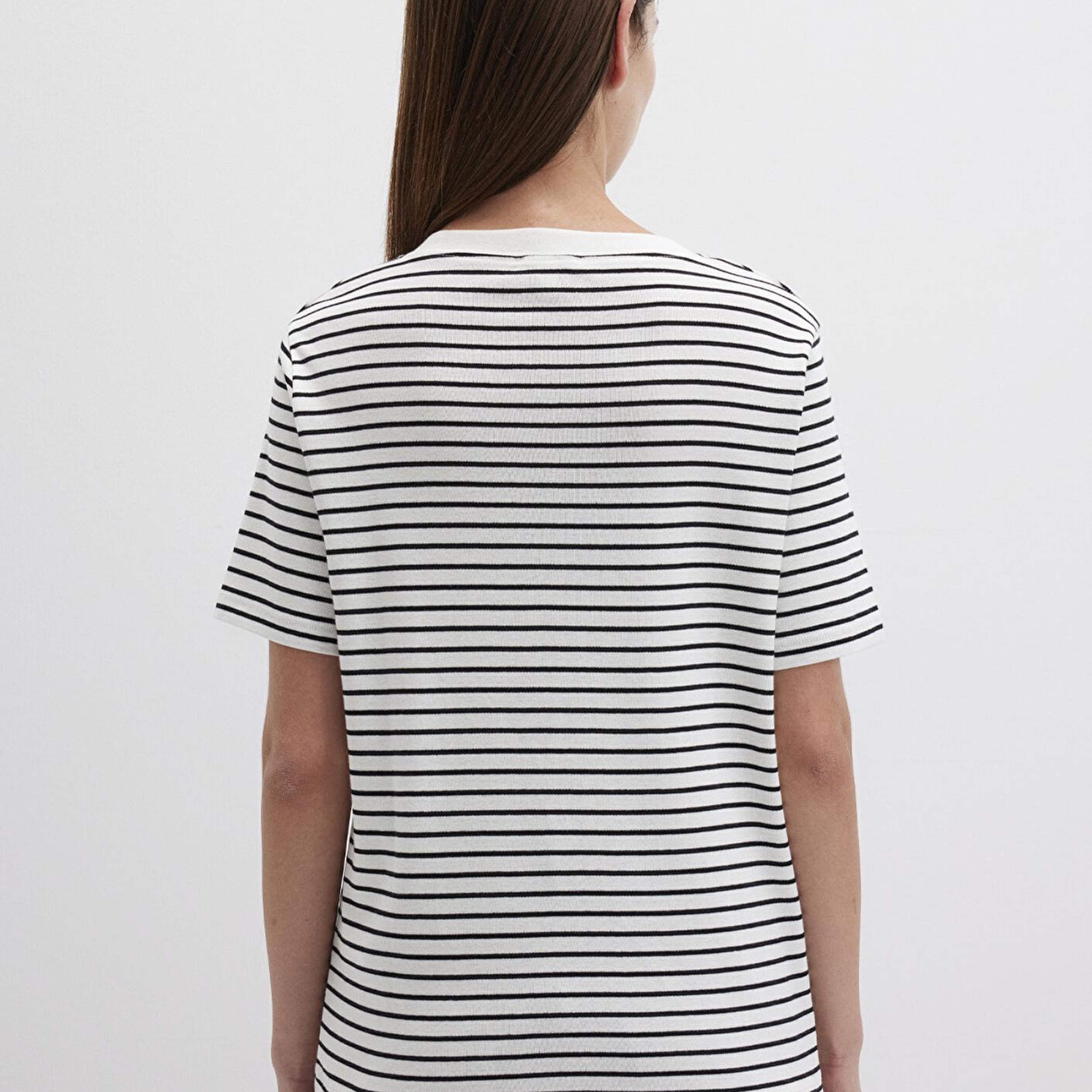 Mavi Siyah Çizgili Tişört Regular Fit / Normal Kesim 1611653-85143