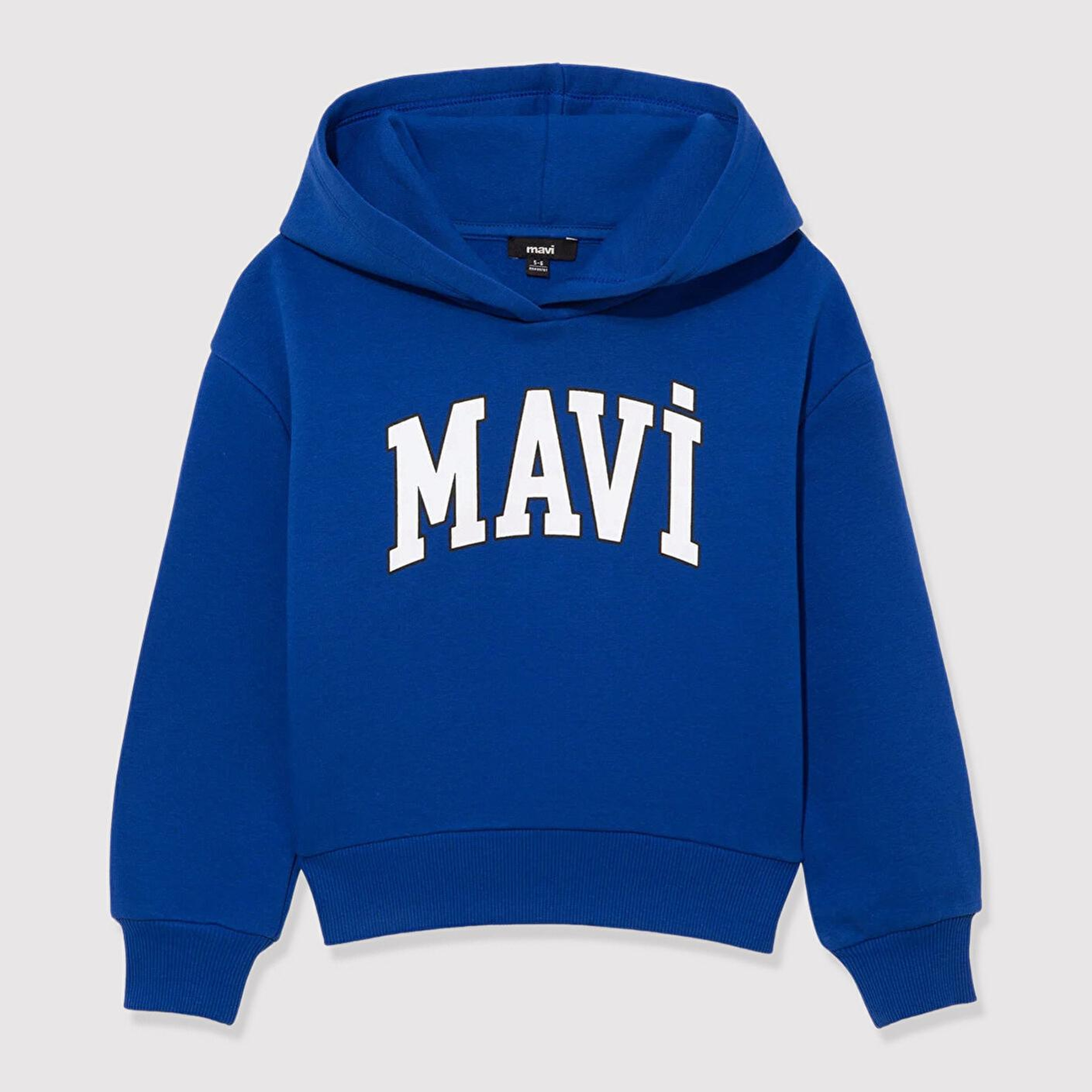 Mavi Mavi Logo Baskılı Mavi Kapüşonlu Sweatshirt 6610110-70896