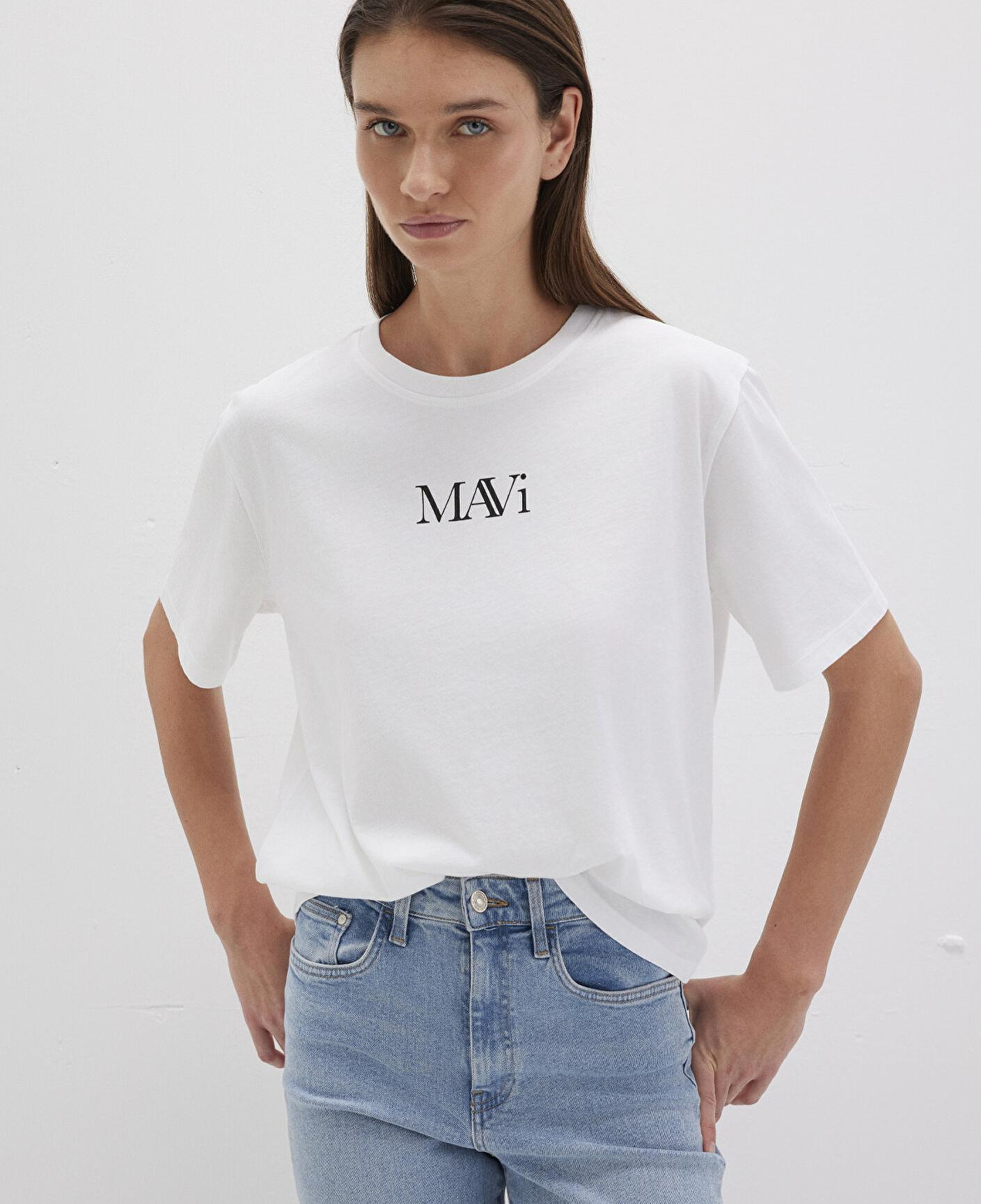 Mavi Mavi Logo Baskılı Beyaz Tişört Regular Fit / Normal Kesim 1611594-620