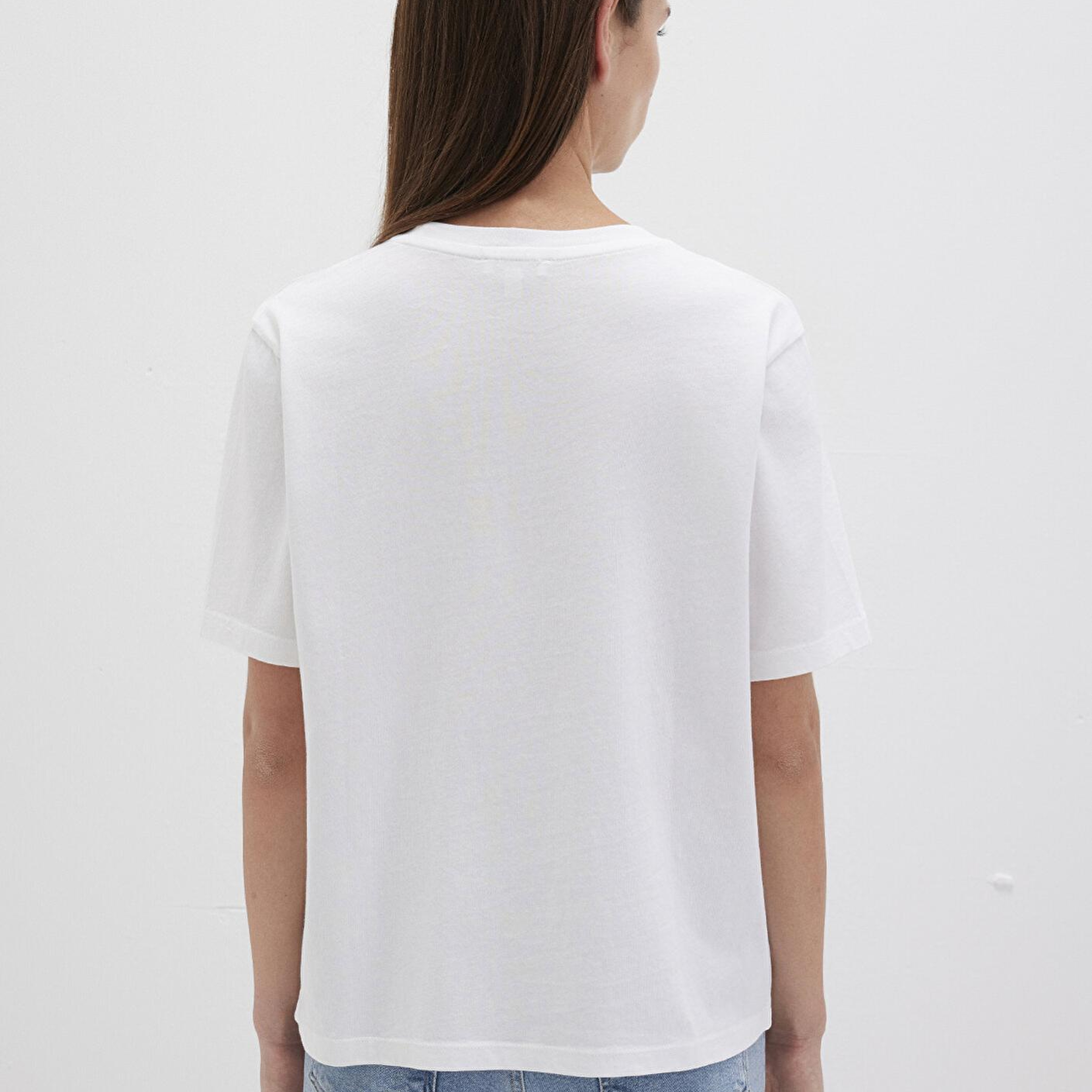 Mavi Mavi Logo Baskılı Beyaz Tişört Regular Fit / Normal Kesim 1611594-620