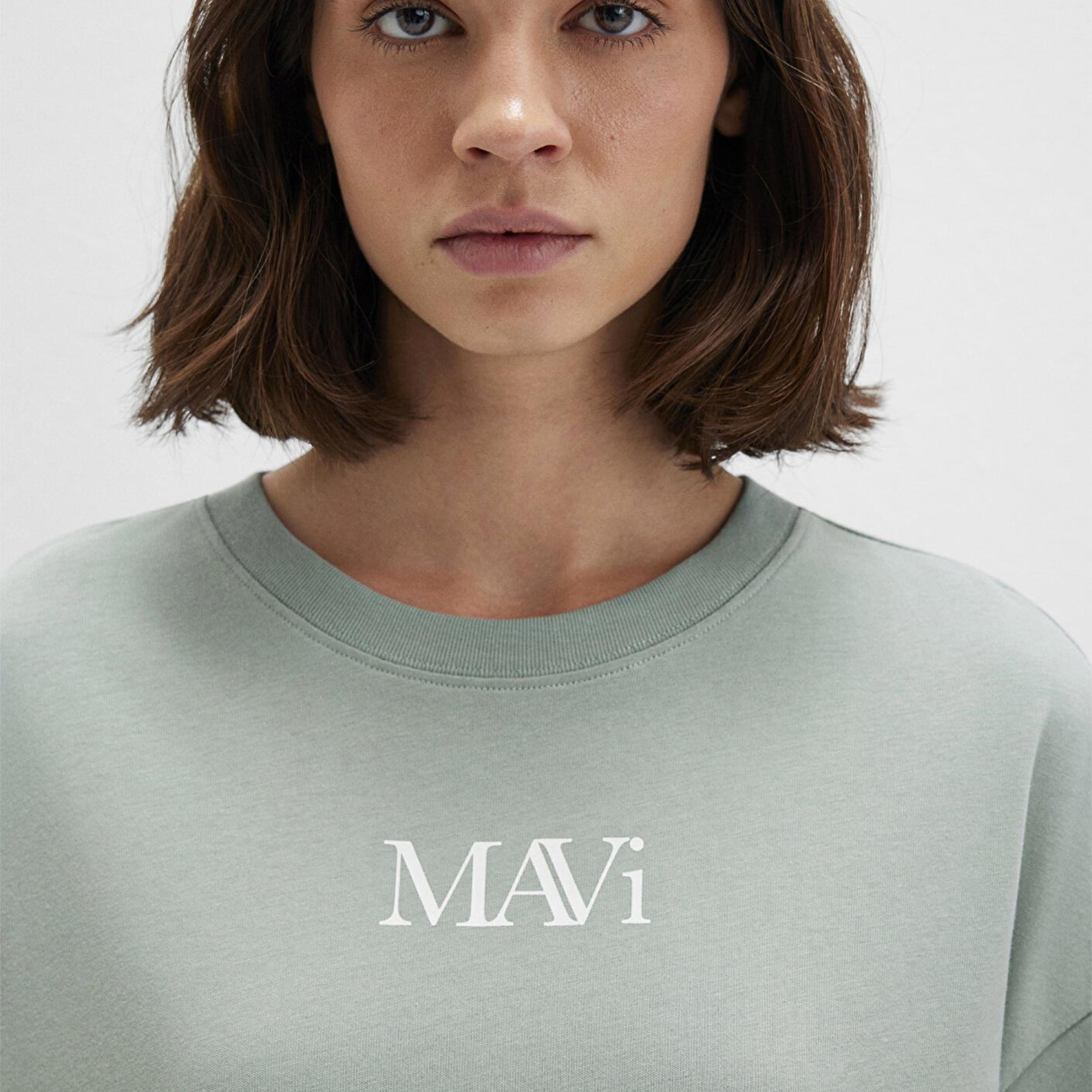 Mavi Mavi Logo Baskılı Yeşil Tişört Oversize / Geniş Kesim 1611593-71787