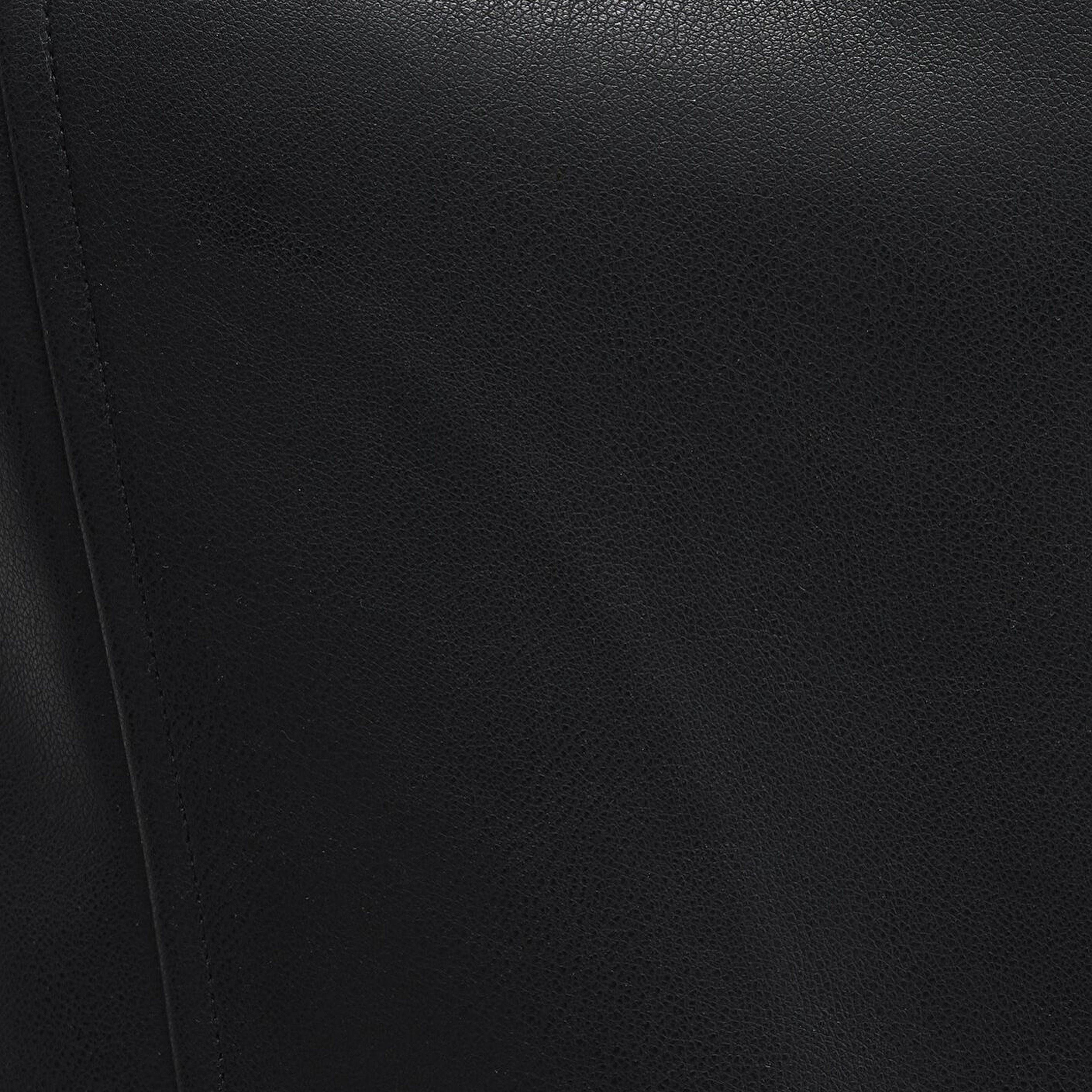 Mavi Biker Yaka Siyah Suni Deri Ceket Fitted / Vücuda Oturan Kesim 1110221-900